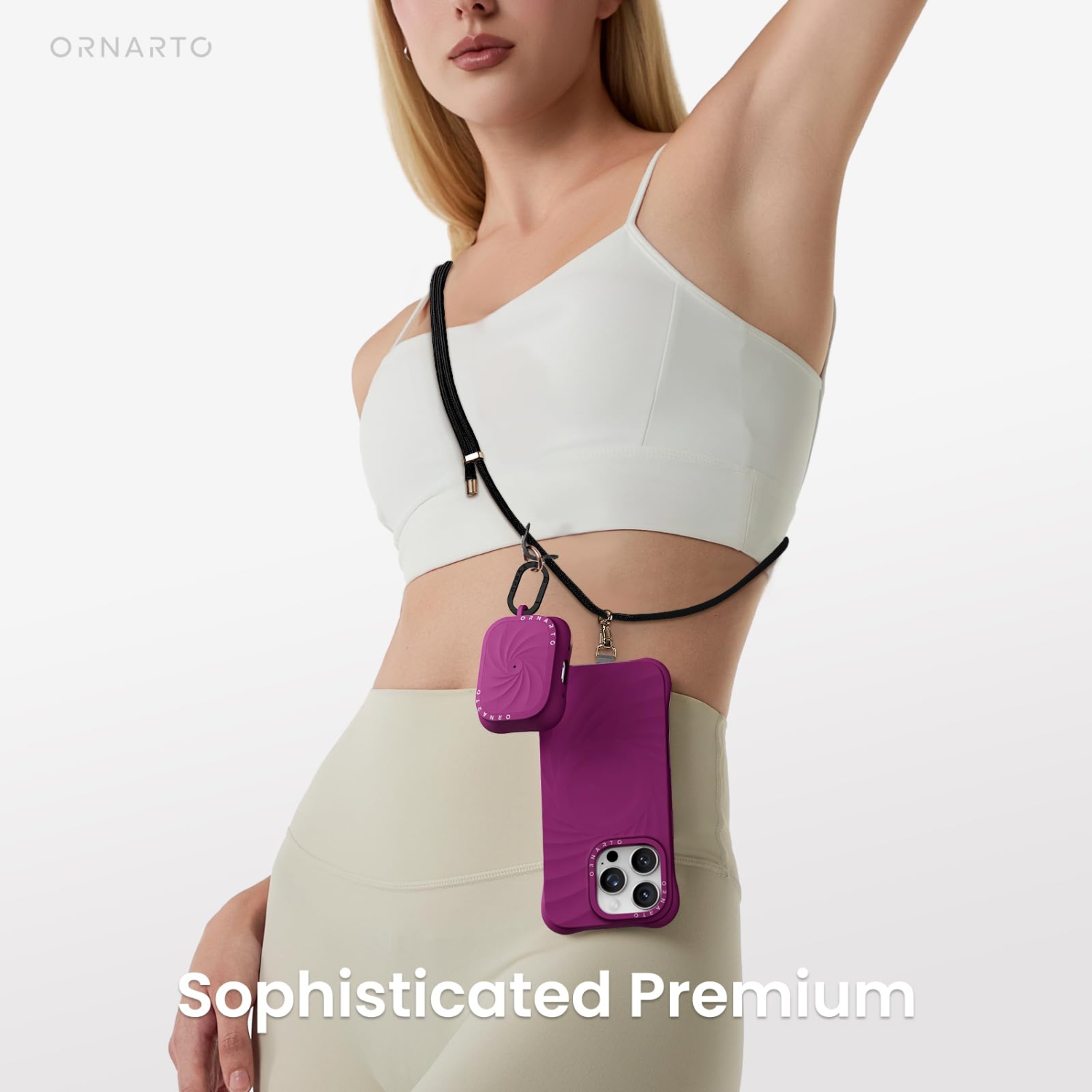 Étui Vortuxe d'Ornarto pour AirPods Pro 2 et 1 – 2X MIL-STD, protection contre les chutes, étui antichoc en silicone liquide avec mousqueton, étui