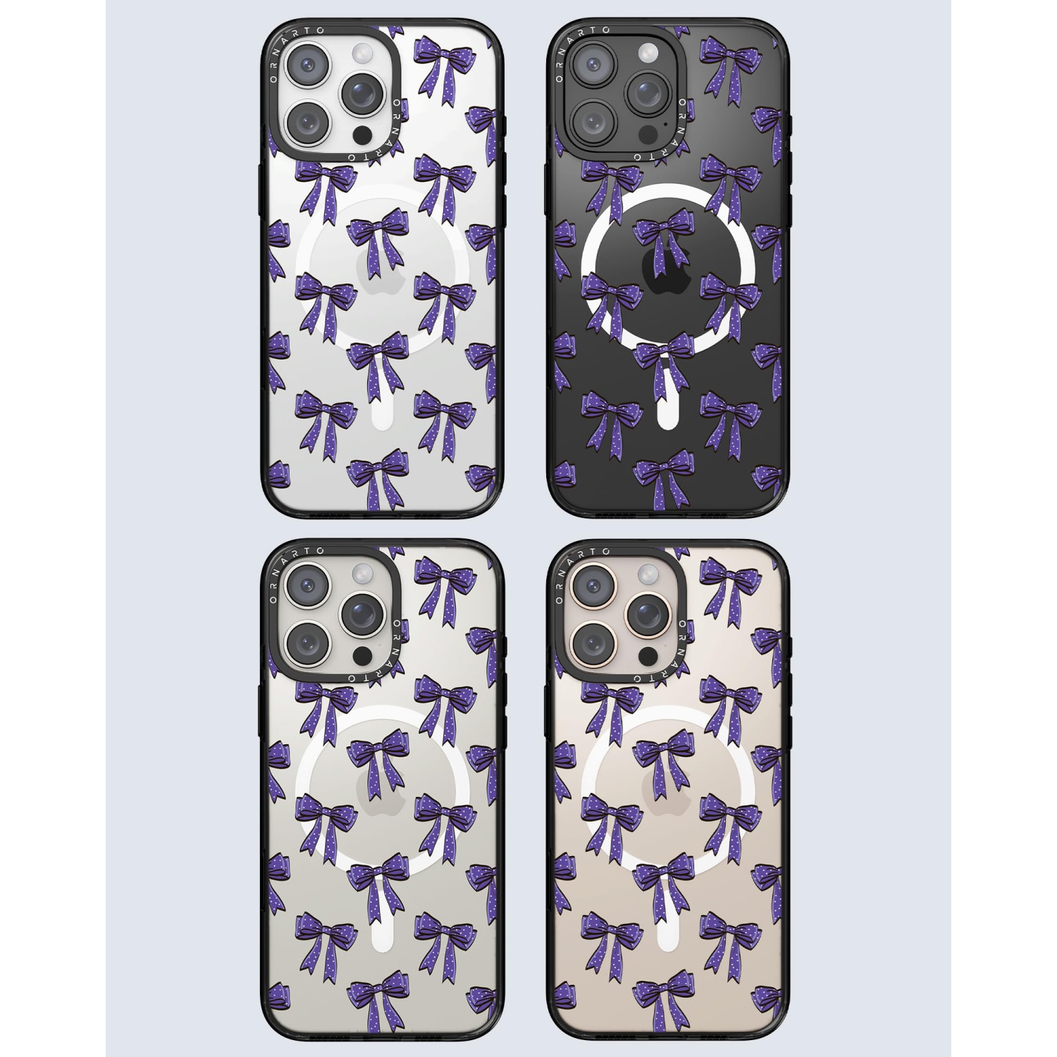 Étui ORNARTO pour iPhone 16 Pro Max de 6,9&nbsp;po avec commande de caméra, compatible avec MagSafe, couverture de protection transparente avec motif