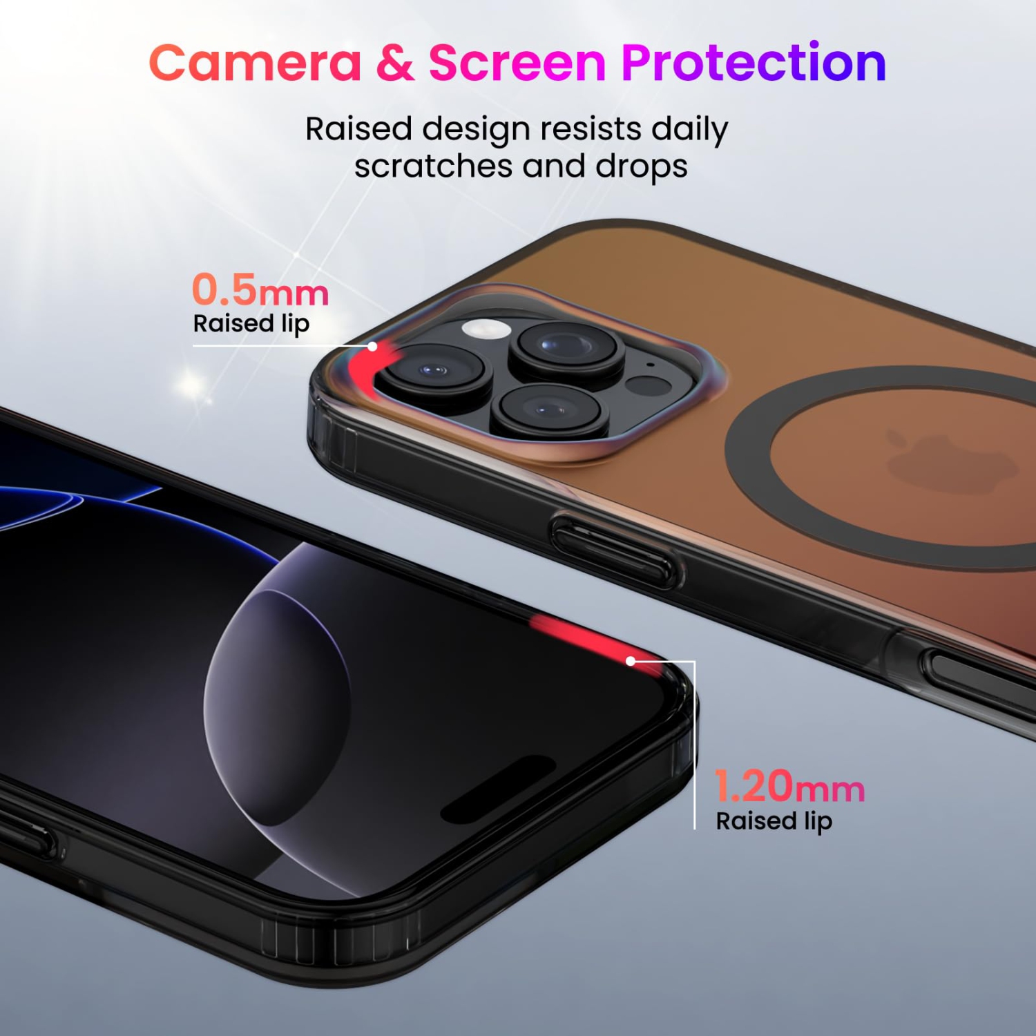 ORNARTO Magnetic Case for iPhone 16 Pro Max 6.9" Compatible with MagSafe,Holographic Iridescent Cover, Magnetic Shockproof Protective Rainbow Phone