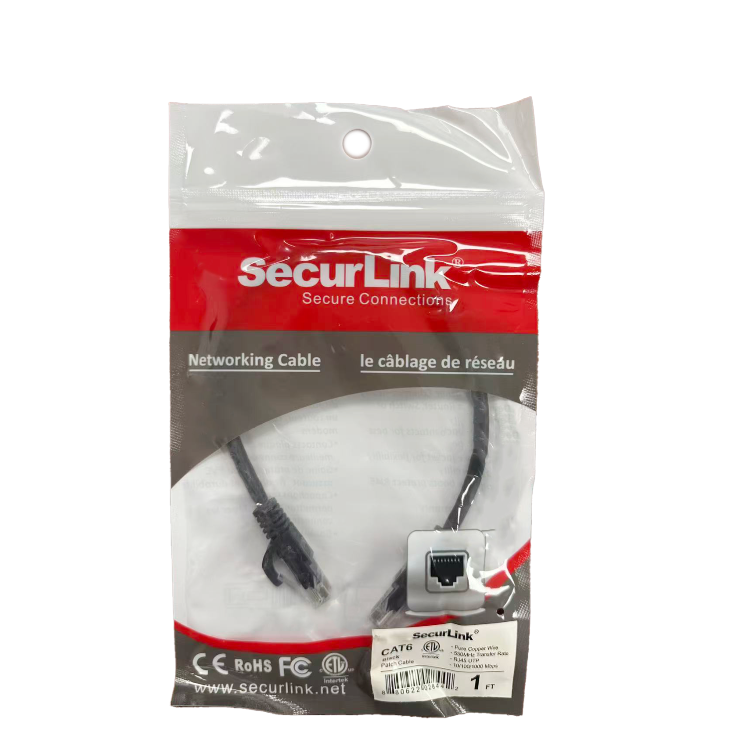 1 FT CAT6 PATCH CABLE