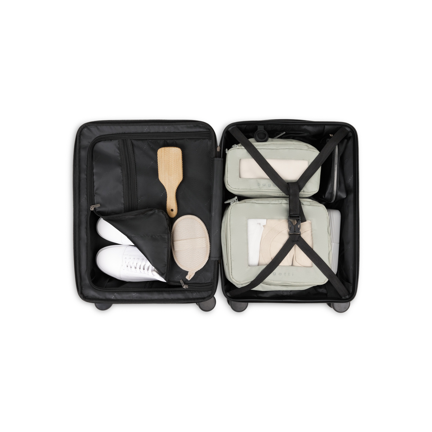 Ensemble de 2 valises rigides extensibles Seoul de Bugatti - Noir