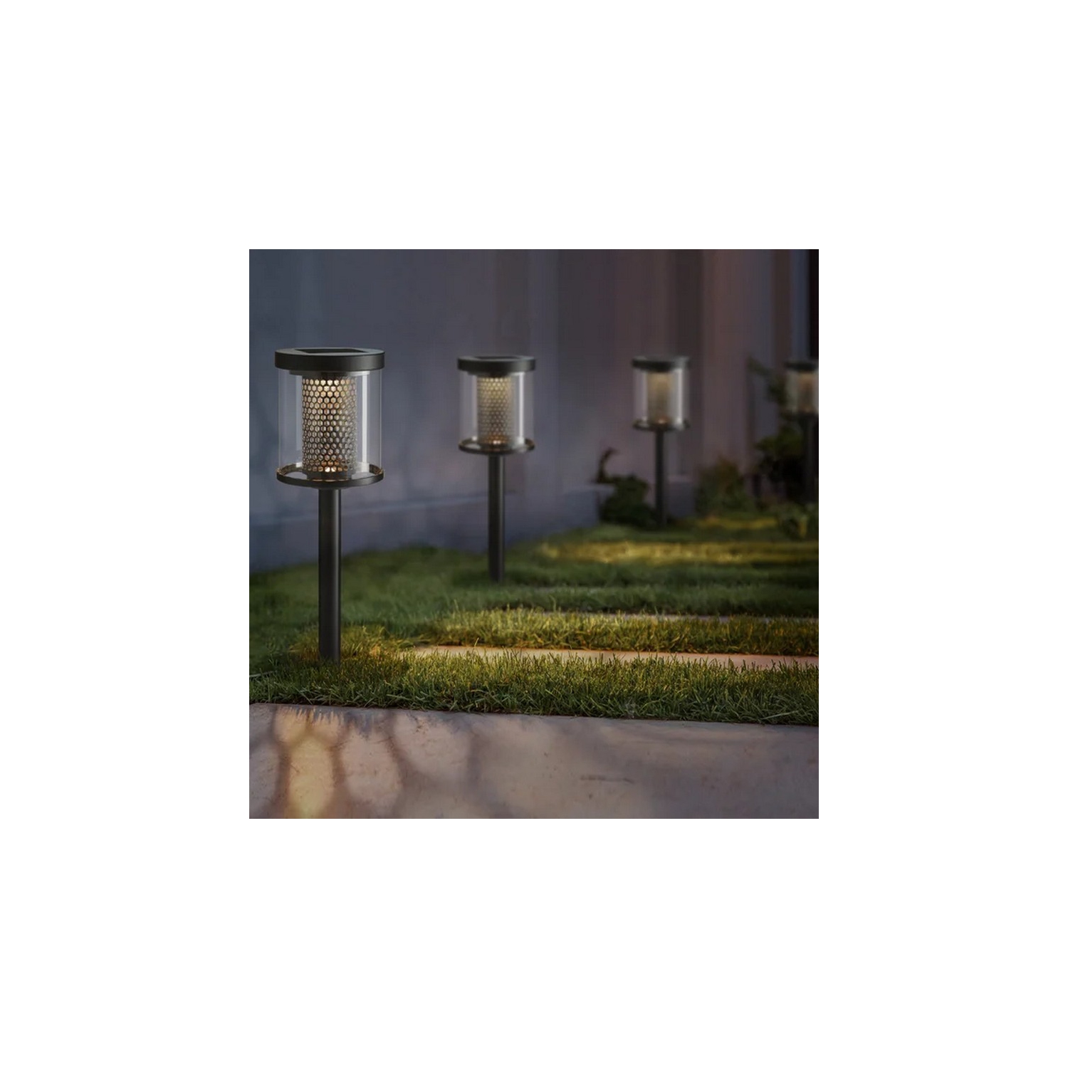 BOÎTE OUVERTE - Lumières solaires pour allée PathMark LED, paquet de 5 - 1718617