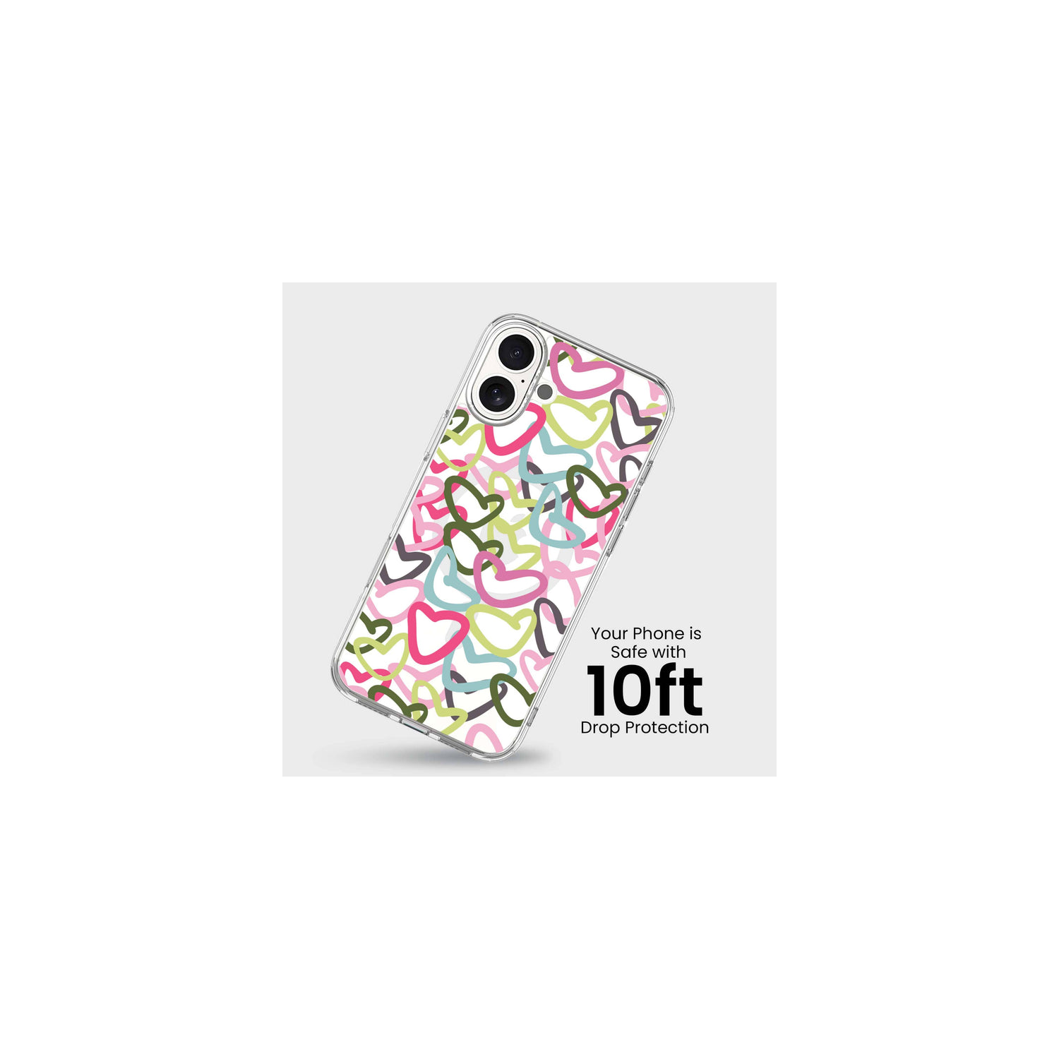 iPhone 16 Clear Case - Graffiti Design