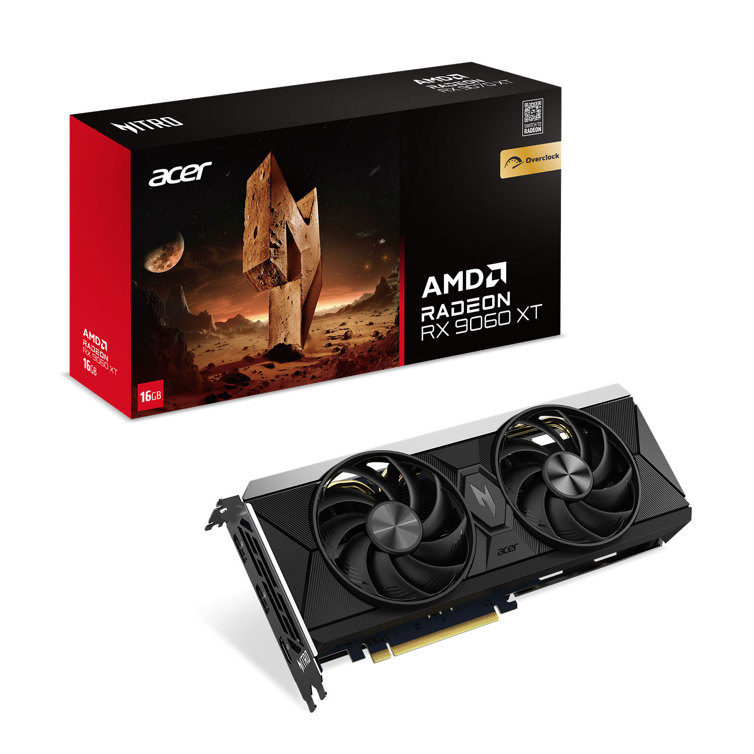 Carte graphique Nitro Radeon RX 9060 XT 16 Go GDDR6 d'Acer