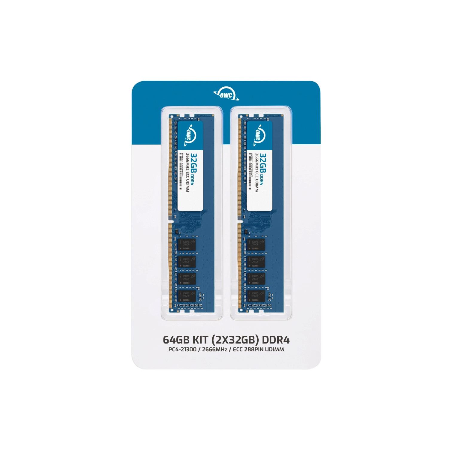 OWC 64GB DDR4 2666 PC4-21300 CL19 2Rx8 288-pin 1.2V ECC Unbuffered UDIMM Memory RAM Module Upgrade Kit Compatible with ASUSTOR AS7112RDX AS7116RDX