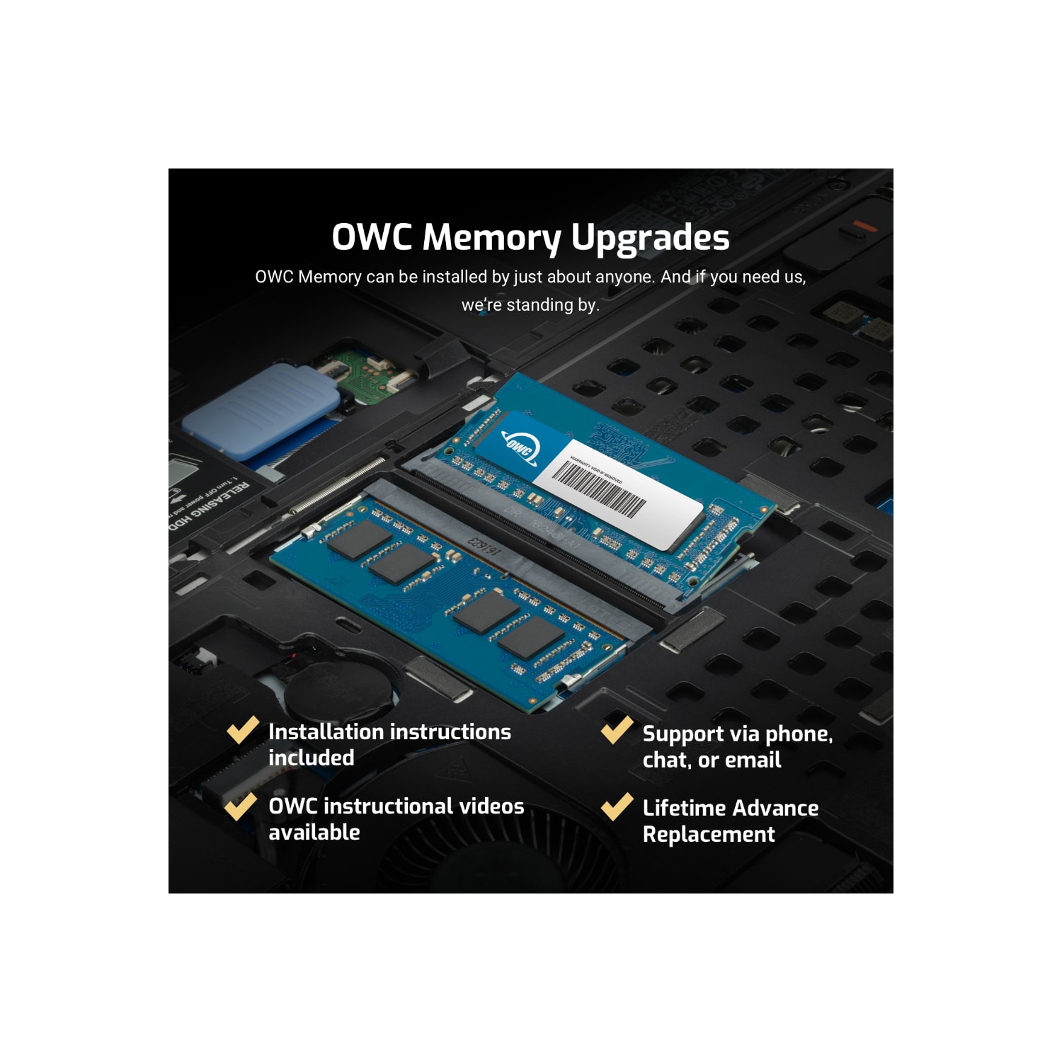 OWC 32GB DDR4 2666 PC4-21300 CL19 2Rx8 260-pin 1.2V ECC Unbuffered SODIMM Memory RAM Module Upgrade Compatible with QNAP TS-h973AX