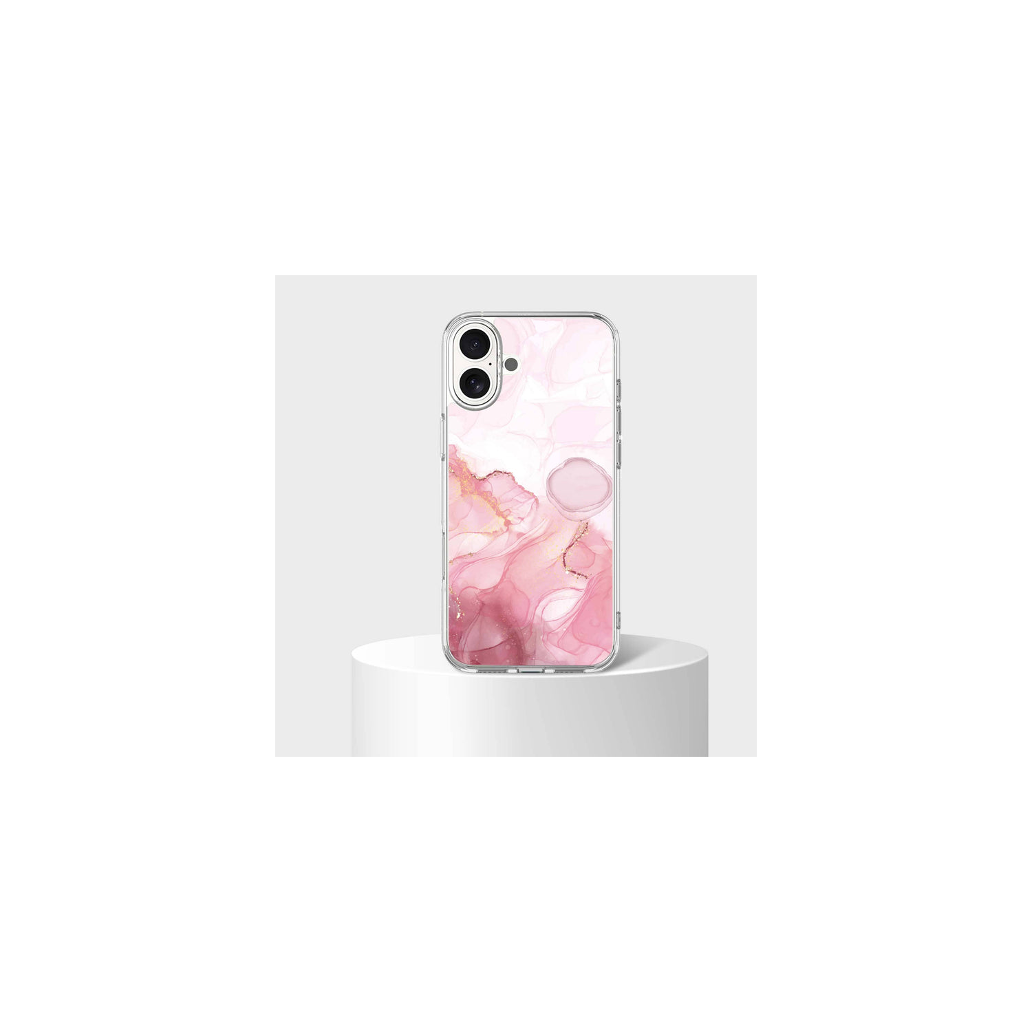 Étui avec MagSafe pour iPhone 16 - Marbre rose
