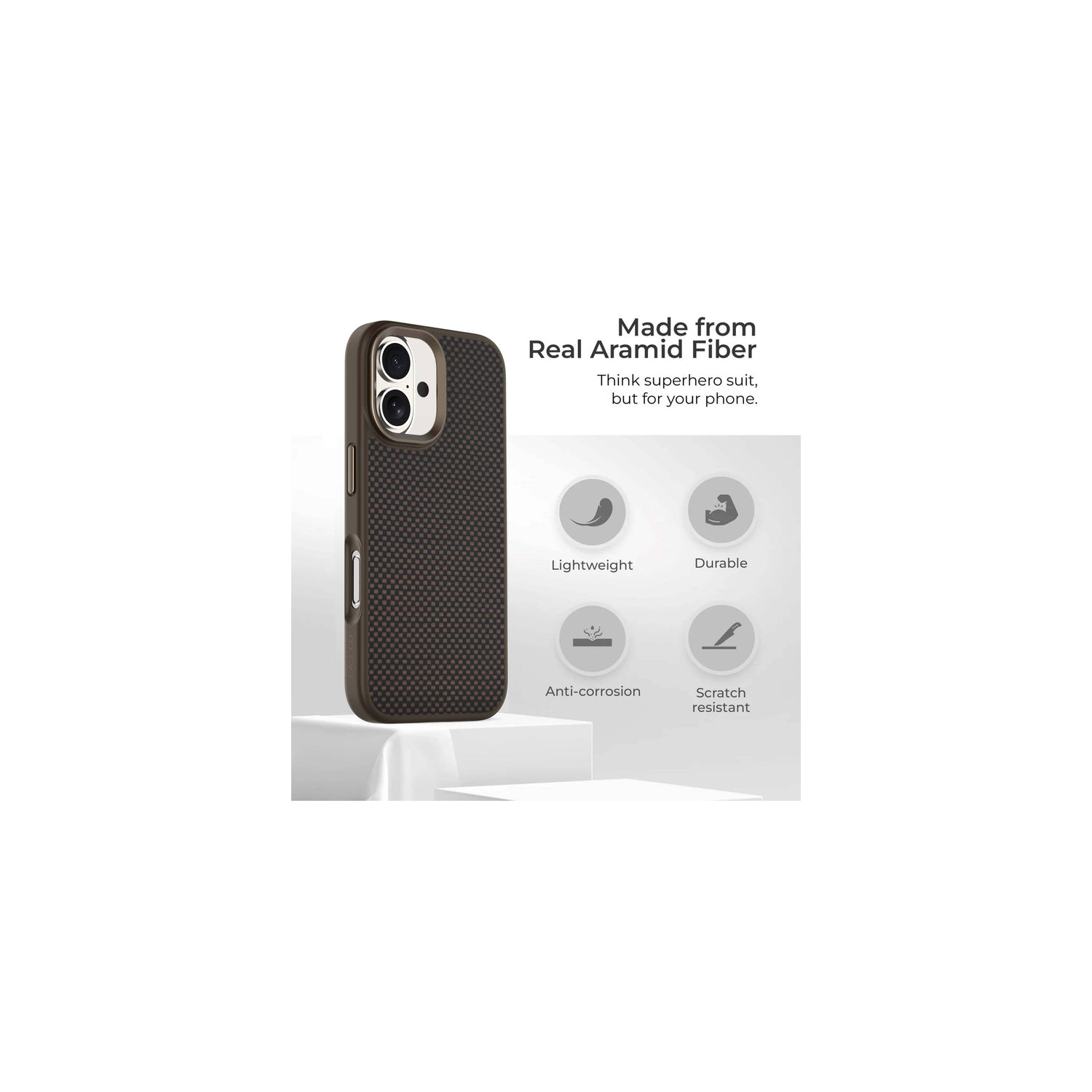 iPhone 16 Aramid Fiber Weave Pattern Case