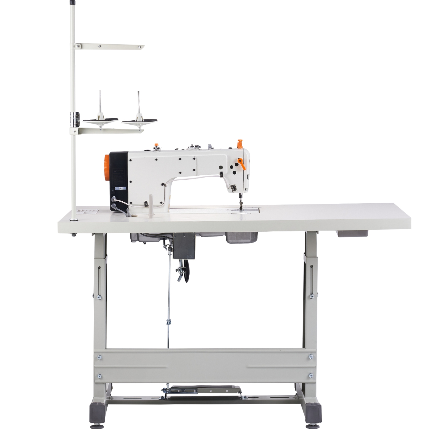 VEVOR 5000s.p.m Industrial Sewing Machine, Upgraded 550W Servo Motor with Table Stand, Heavy Duty Lockstitch Sewing Machine,Clear Control Panel and