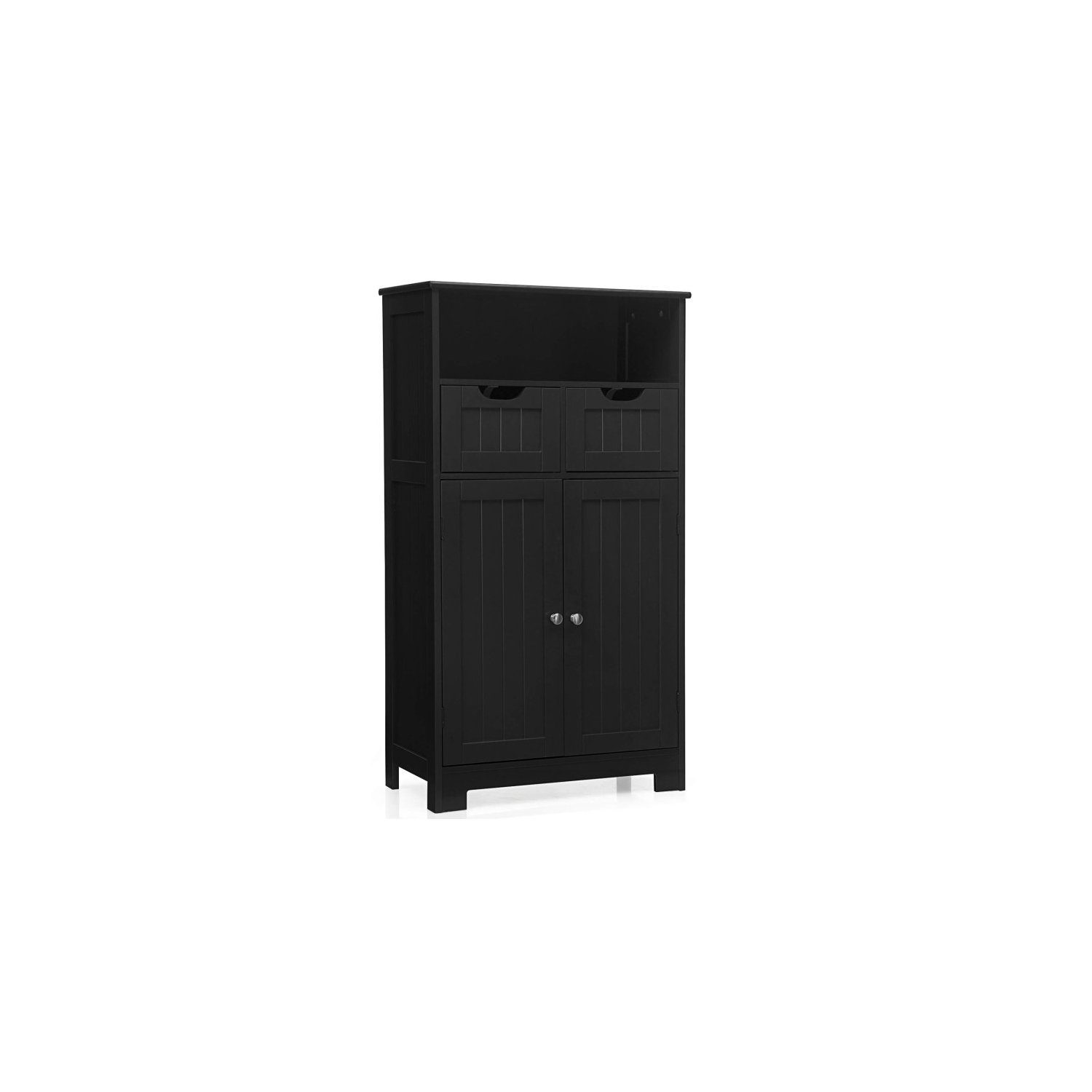 Bathroom Wooden Side Cabinet with 2 Drawers and 2 Doors for Storage