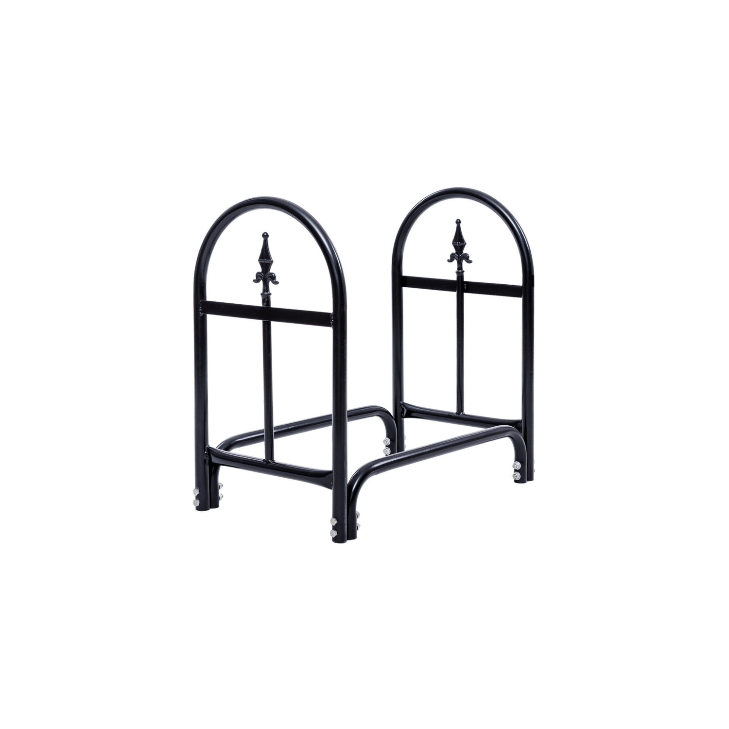 Outdoor Firewood Storage Rack with Durable Steel Construction