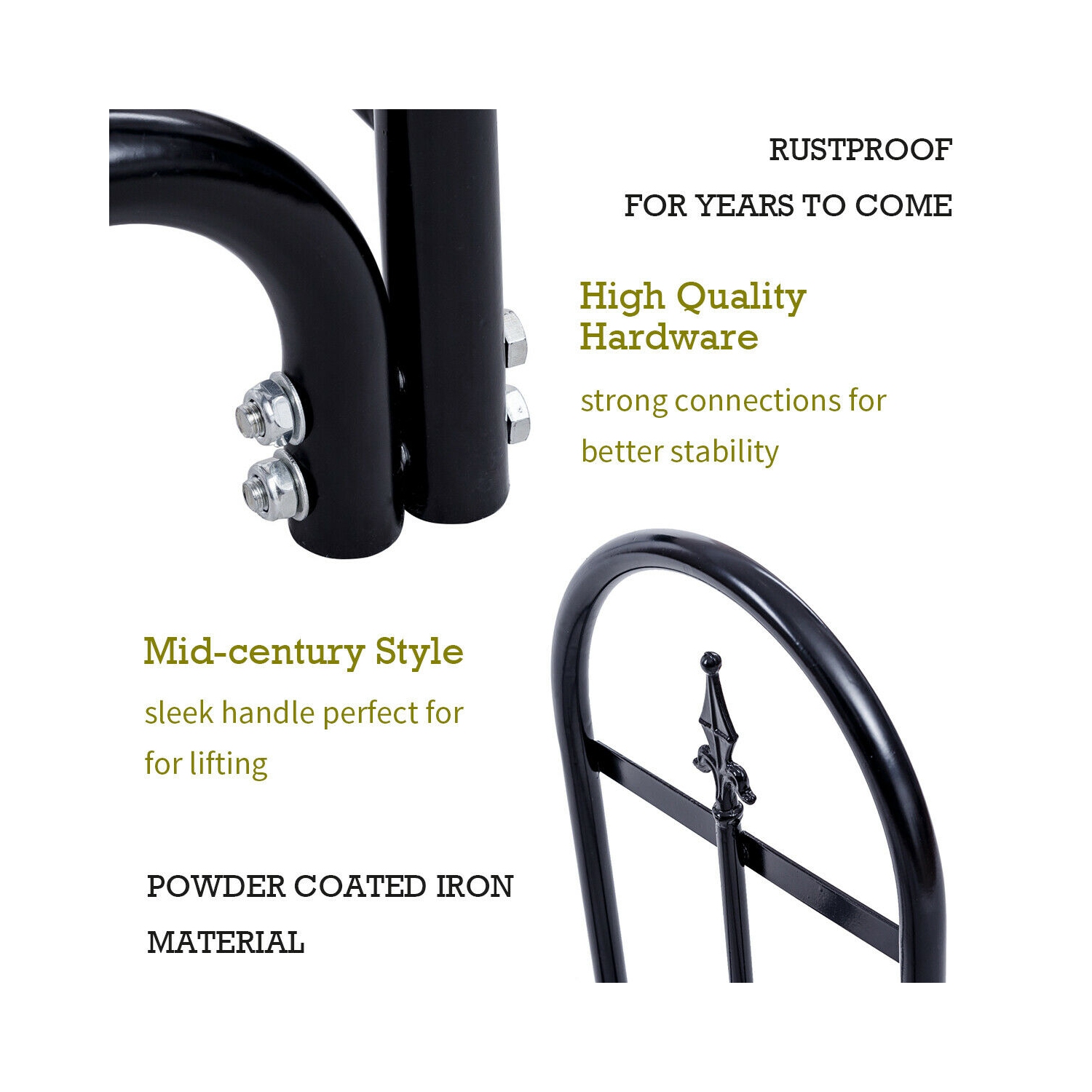 Outdoor Firewood Storage Rack with Durable Steel Construction