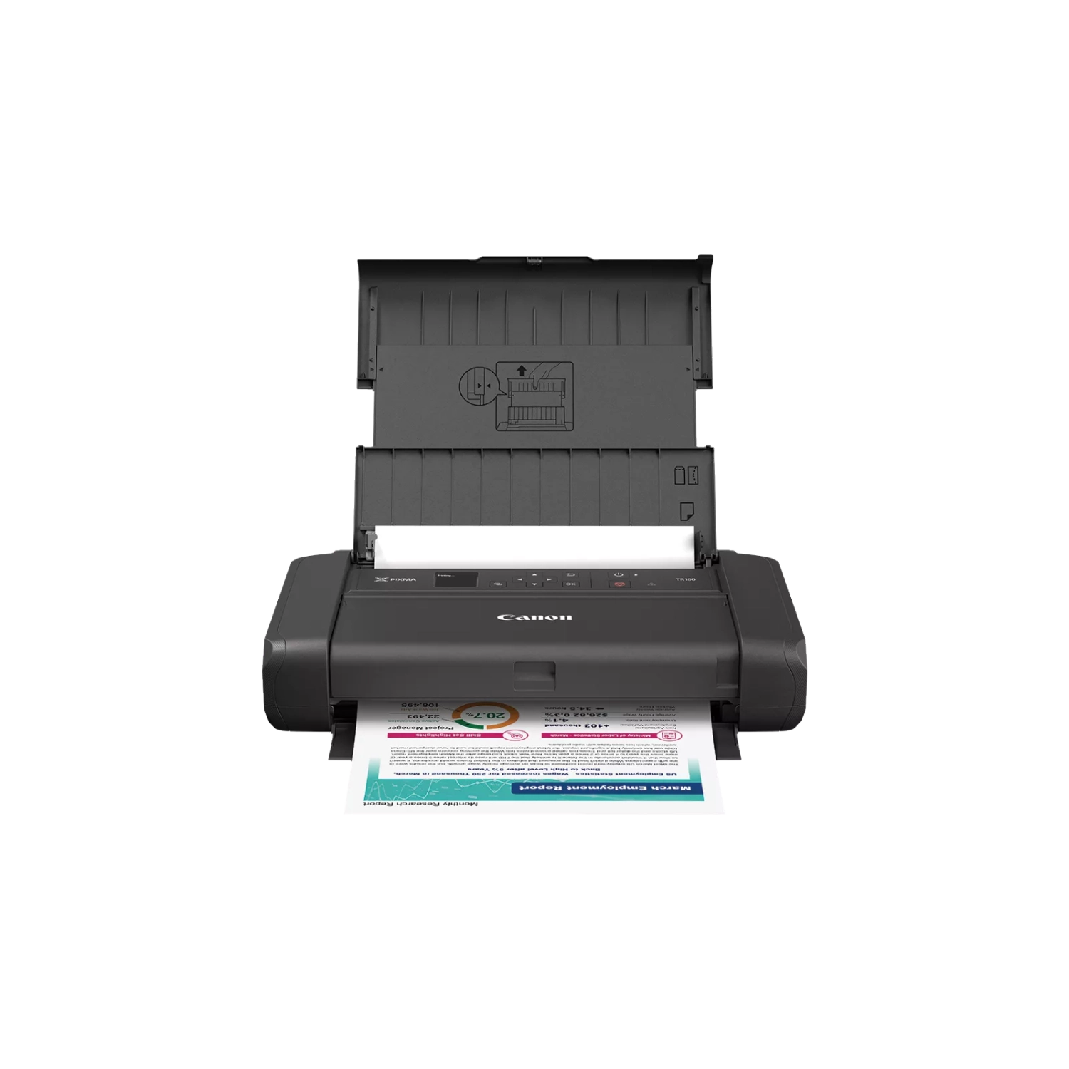 Canon PIXMA TR160, Wireless Single Function Inkjet Printer, Portable, 1.44" OLED Display, ENERGY STAR® Certified