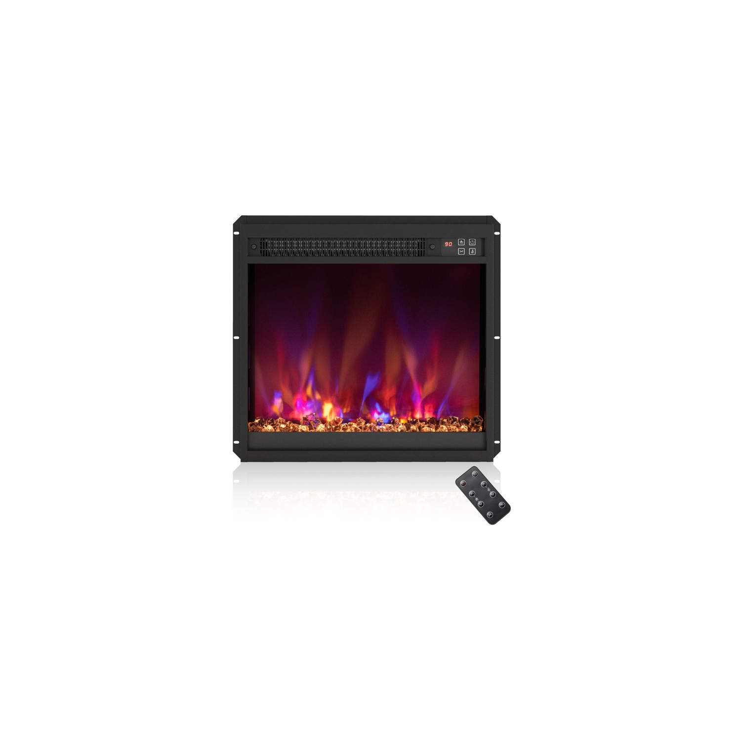 1500W Electric Fireplace Insert with Remote Control for Home Heating