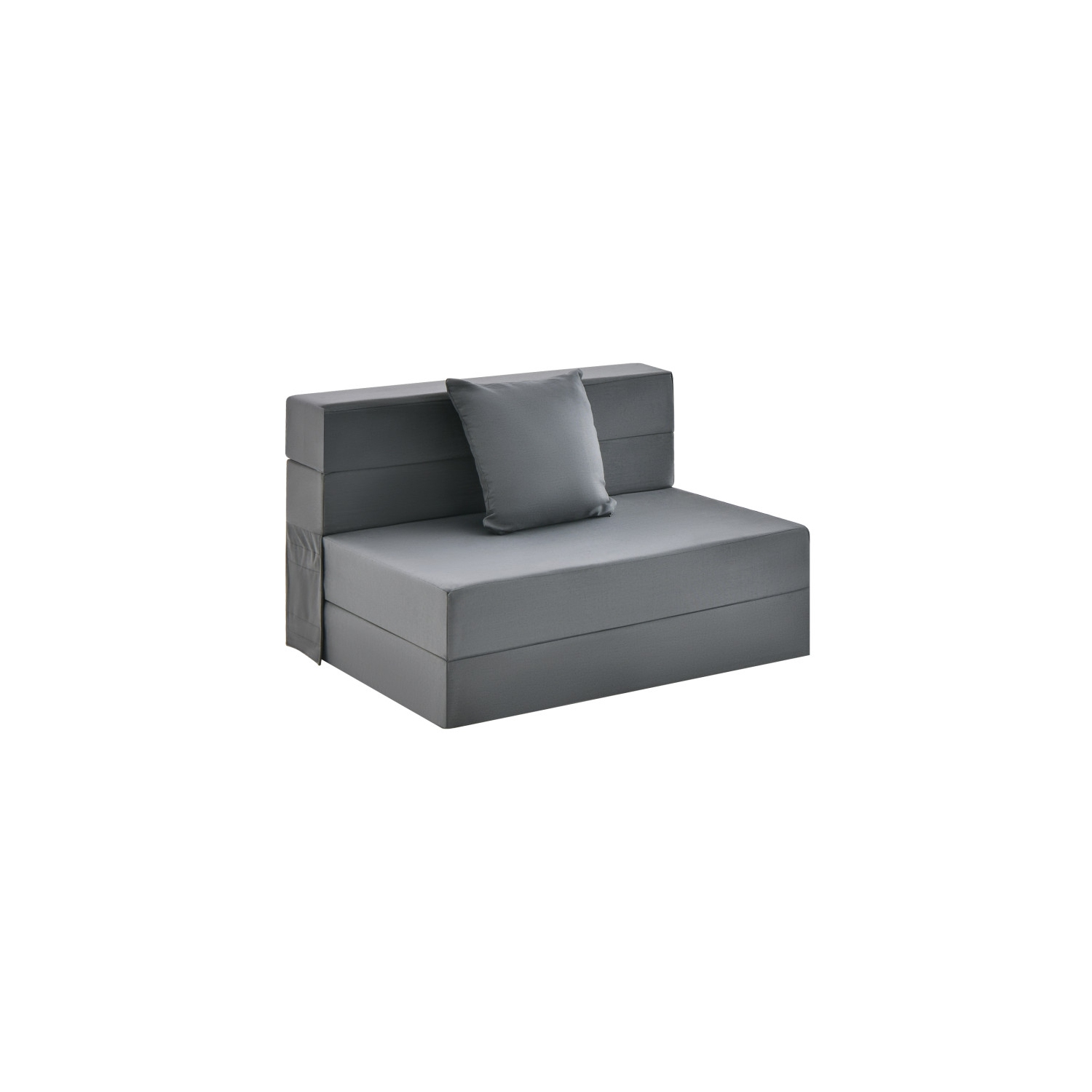 Space-Saving Tri-Fold Sofa Bed with Comfortable Mattress and Pillow