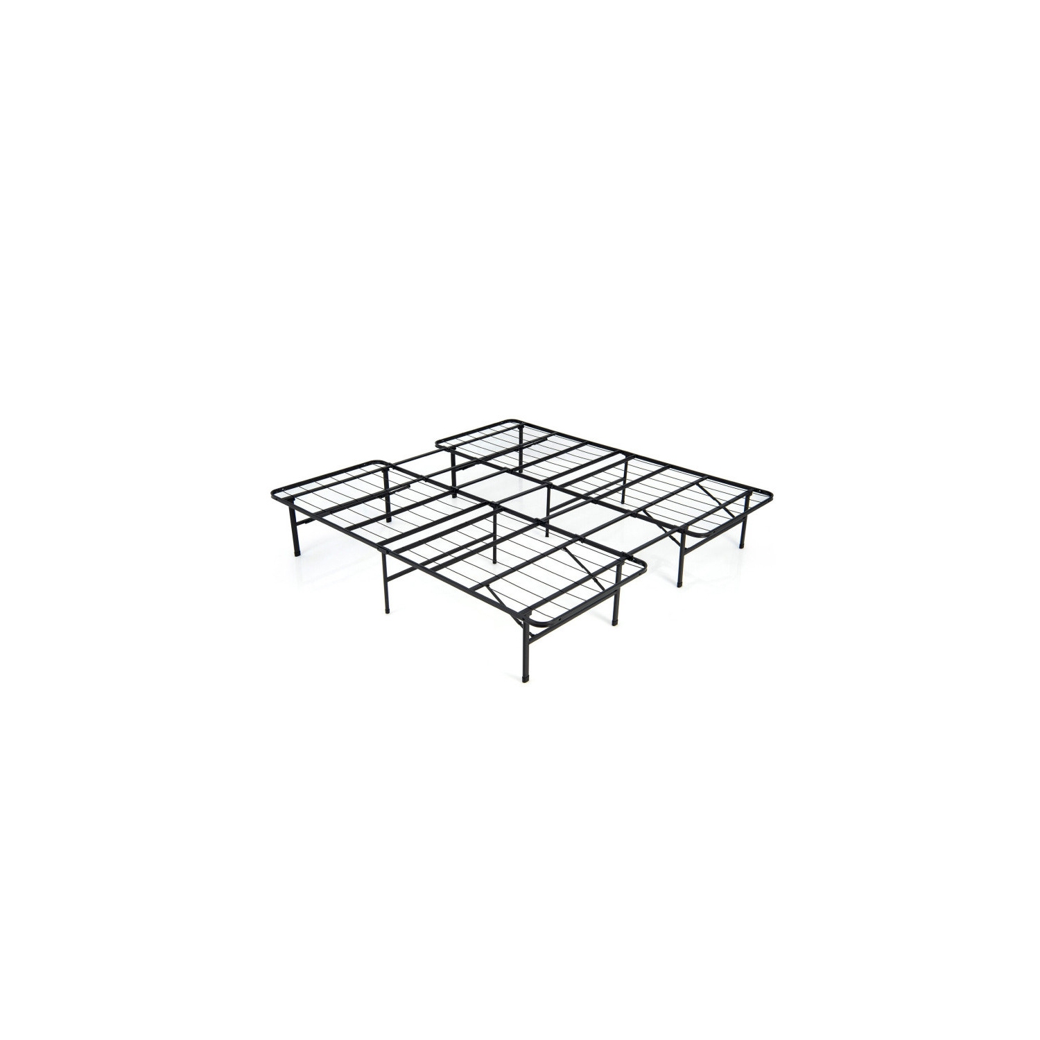Metal Folding Platform Bed Frame for Indoor Use by Kids and Adults