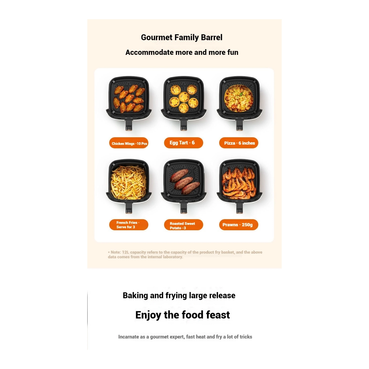 Air fryer without oil smoke household large capacity electronic intelligent visual no flip air fryer oil-free air fryer oven - white