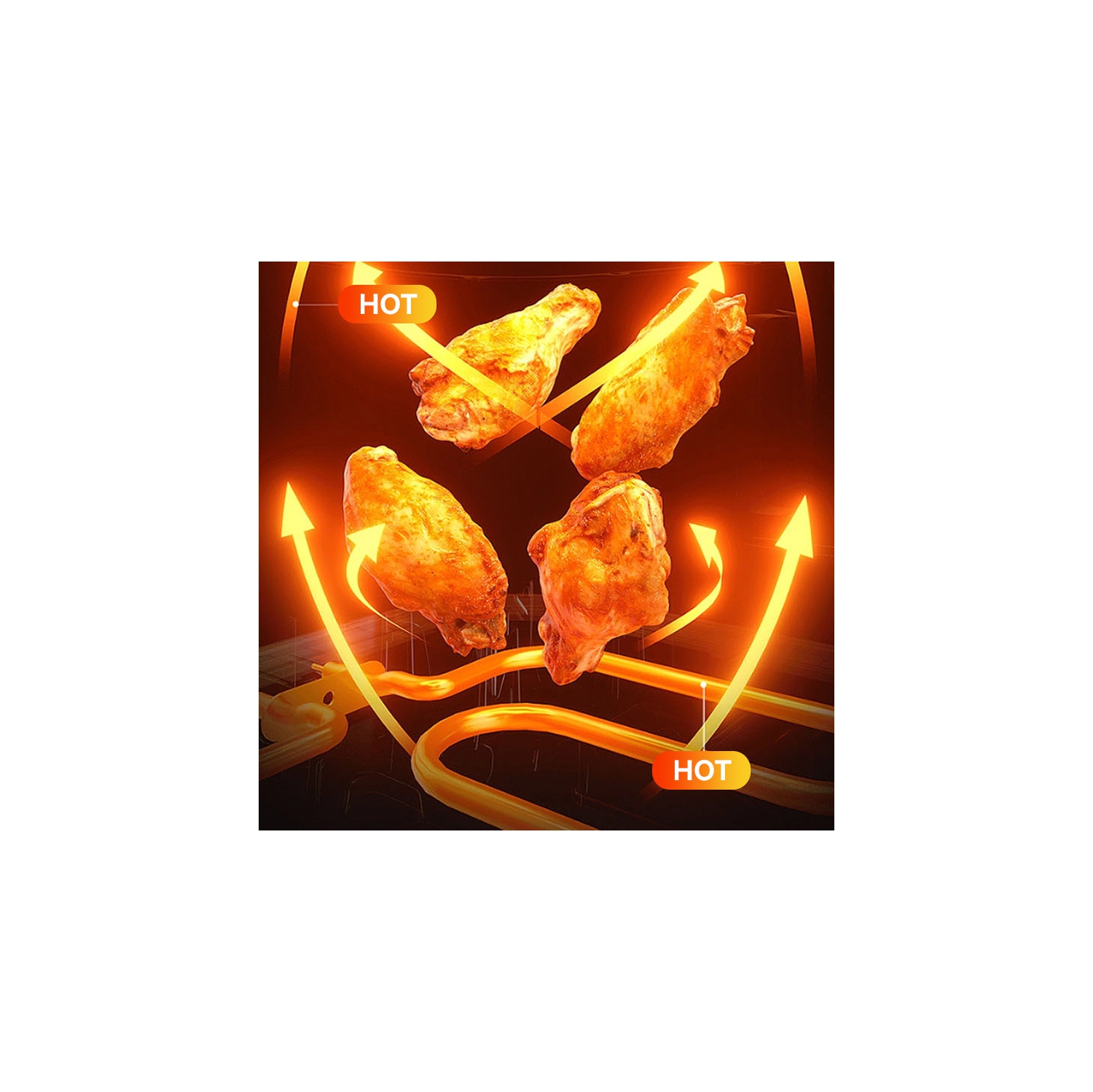 Friteuse à air chaud Visible multifonction en acier inoxydable Four électrique automatique Grande capacité Cuisson intelligente - 601&nbsp;mois