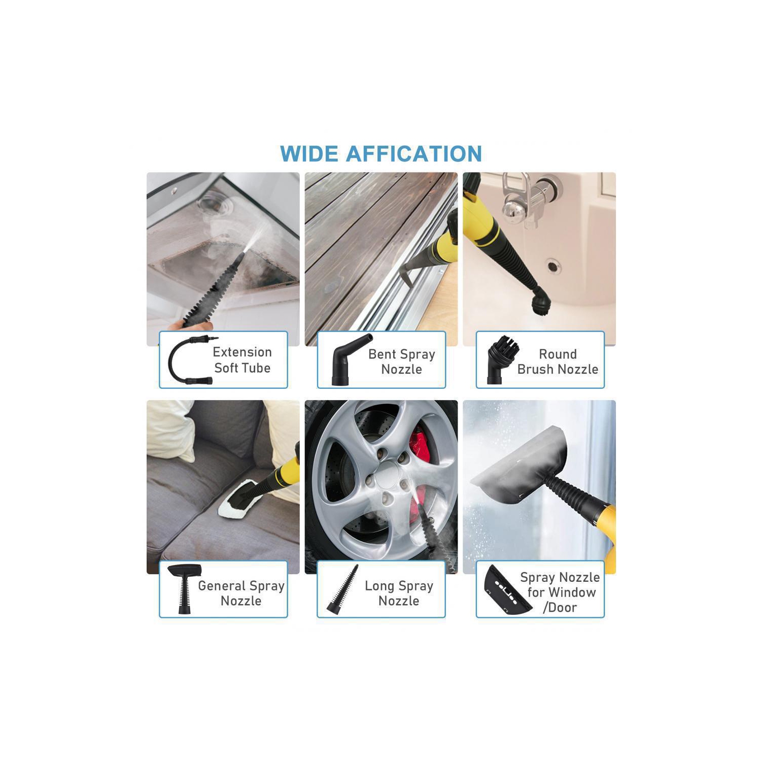 Nettoyeur à vapeur portatif à haute température, 3,5 bars, récipient de nettoyage à vapeur 900&nbsp;W Power, adapté pour nettoyer les cuisines, les