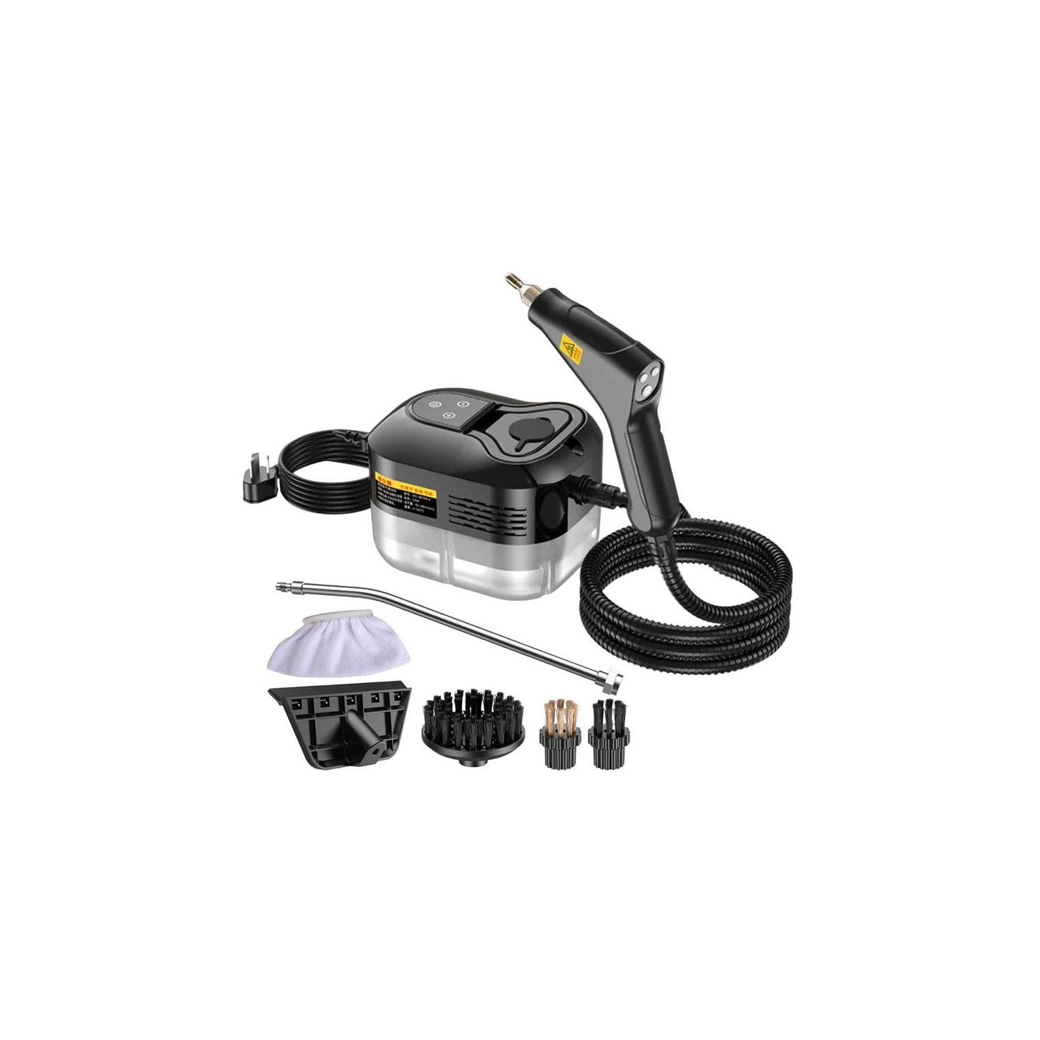 1500W 3Bar Cordless High Pressure Washer Steam Cleaner Handheld Steam Mop with 1.2L Water Tank, 6 Speeds, 4 Spray Heads for Carpet Floor Cleaning