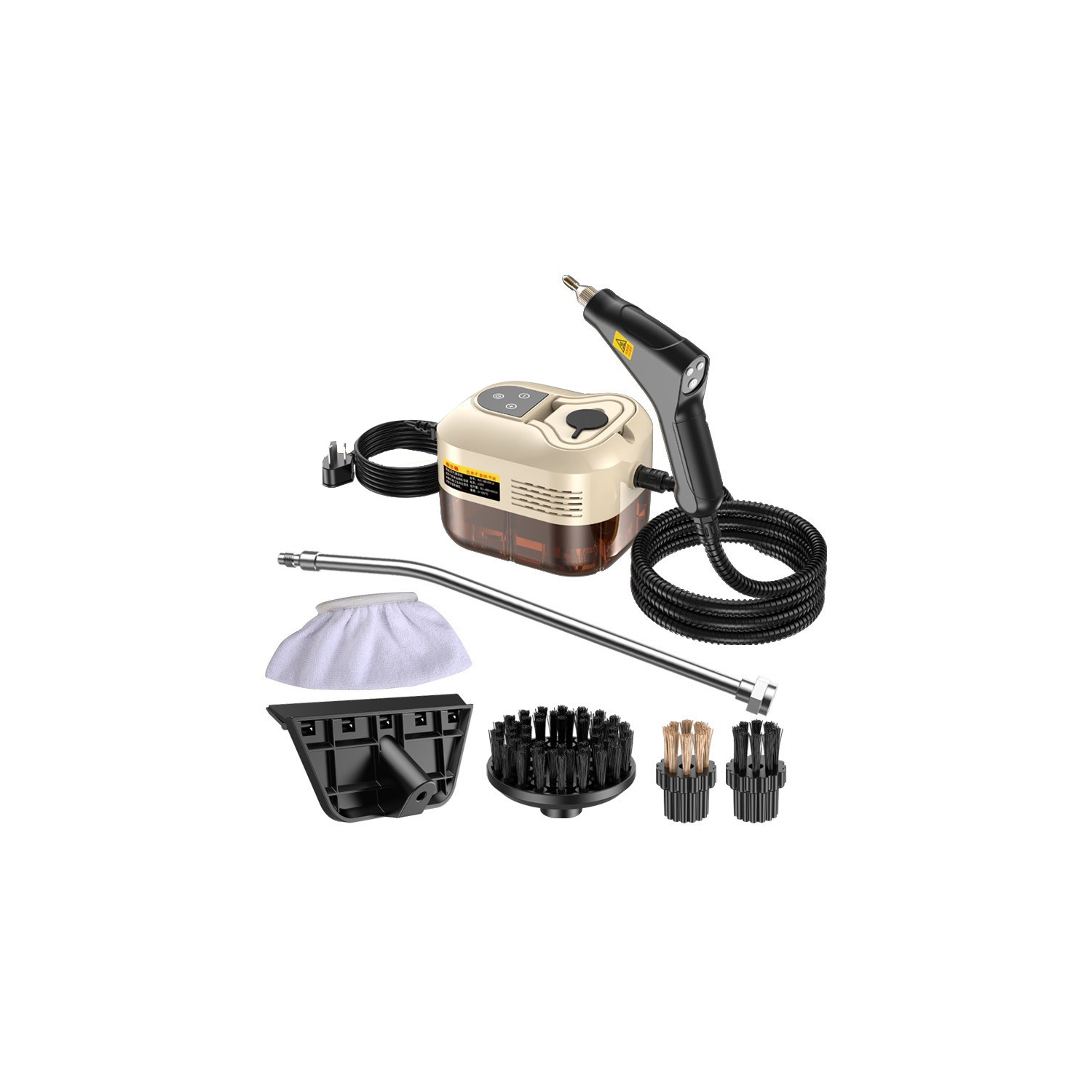 1500W 3Bar Cordless High Pressure Washer Steam Cleaner Handheld Steam Mop with 1.2L Water Tank, 6 Speeds, 4 Spray Heads for Carpet Floor Cleaning