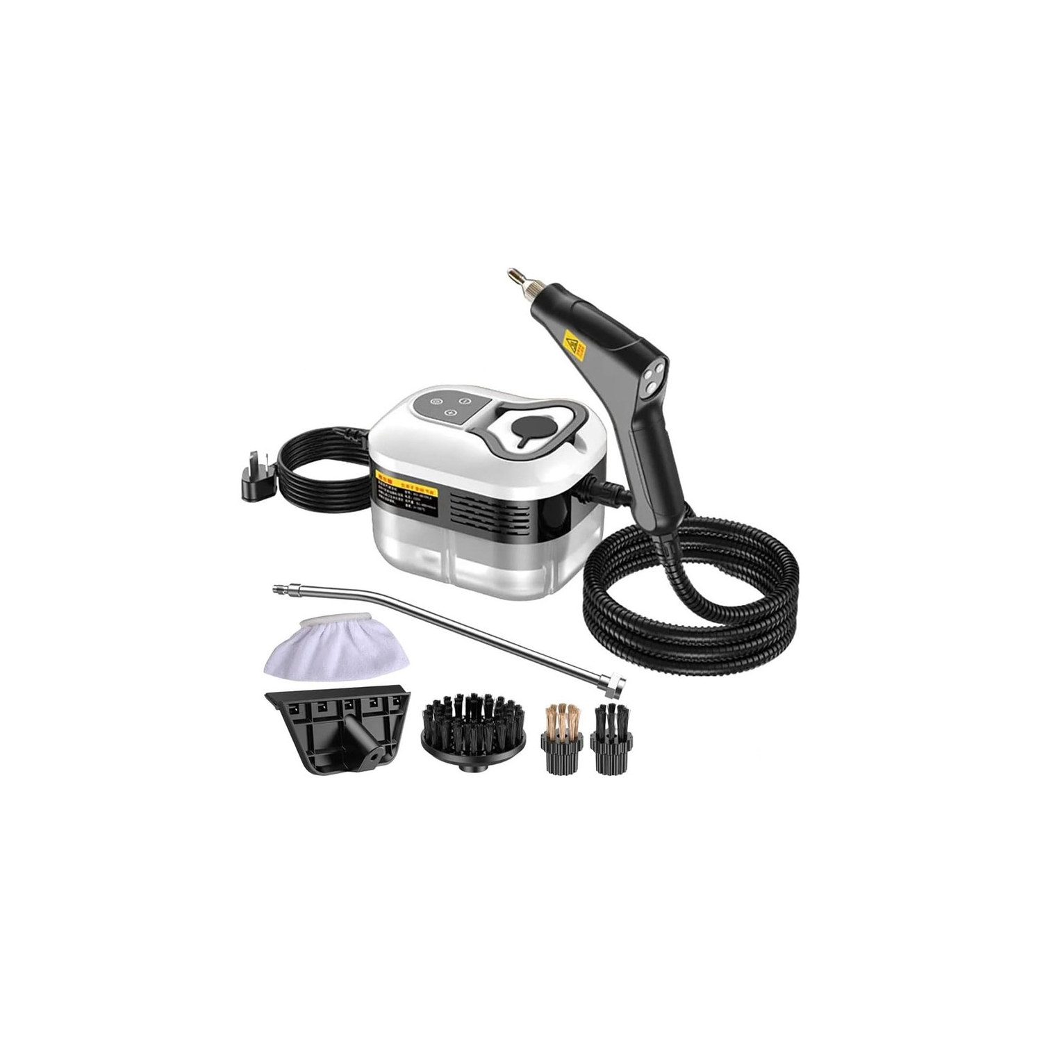 1500W 3Bar Cordless High Pressure Washer Steam Cleaner Handheld Steam Mop with 1.2L Water Tank, 6 Speeds, 4 Spray Heads for Carpet Floor Cleaning