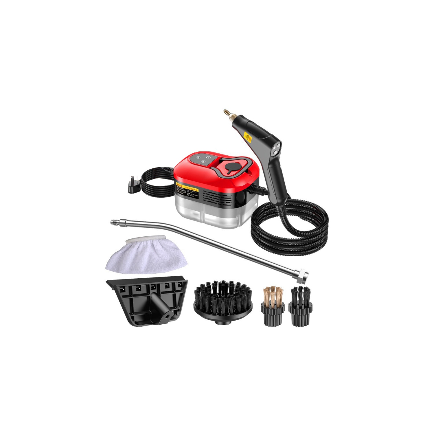 1500W 3Bar Cordless High Pressure Washer Steam Cleaner Handheld Steam Mop with 1.2L Water Tank, 6 Speeds, 4 Spray Heads for Carpet Floor Cleaning