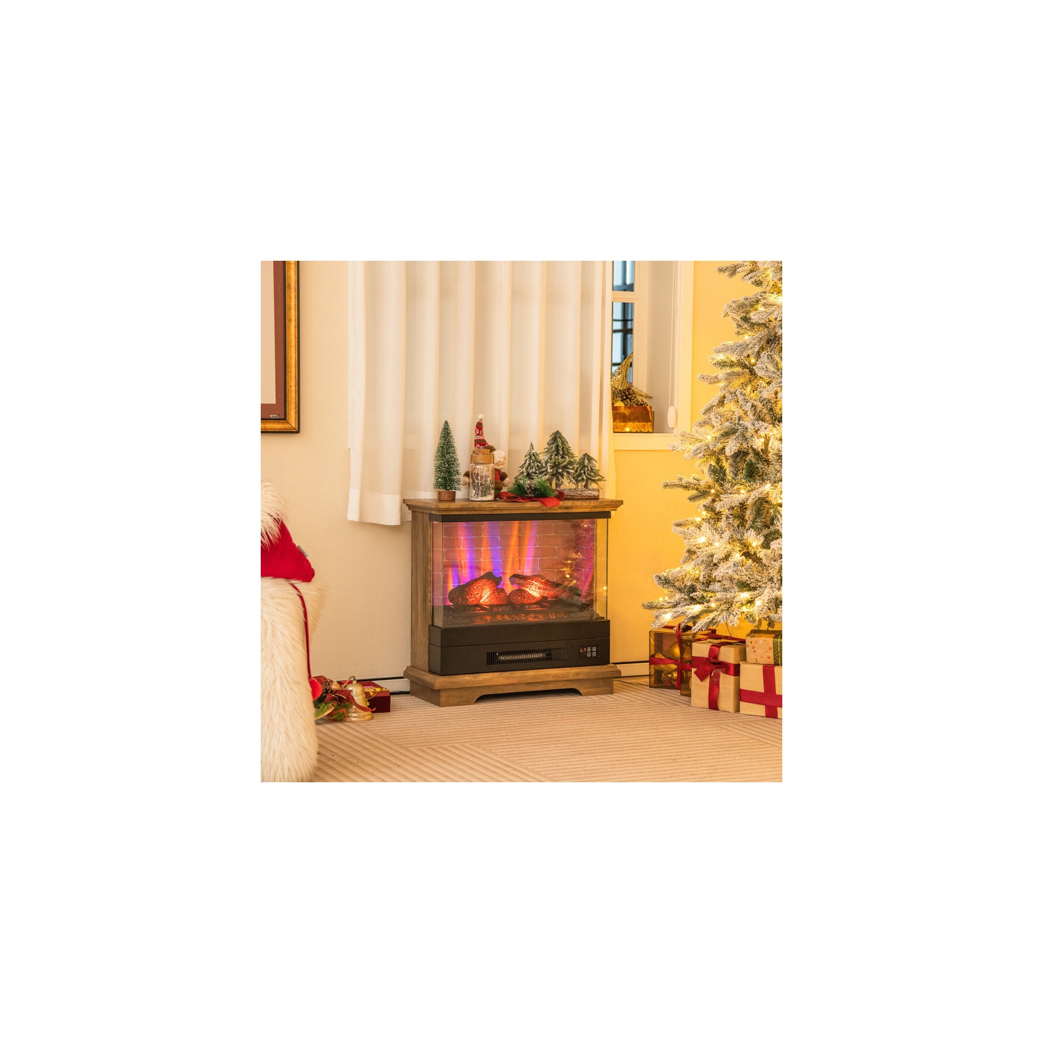 Foyer électrique autonome avec télécommande pour la maison