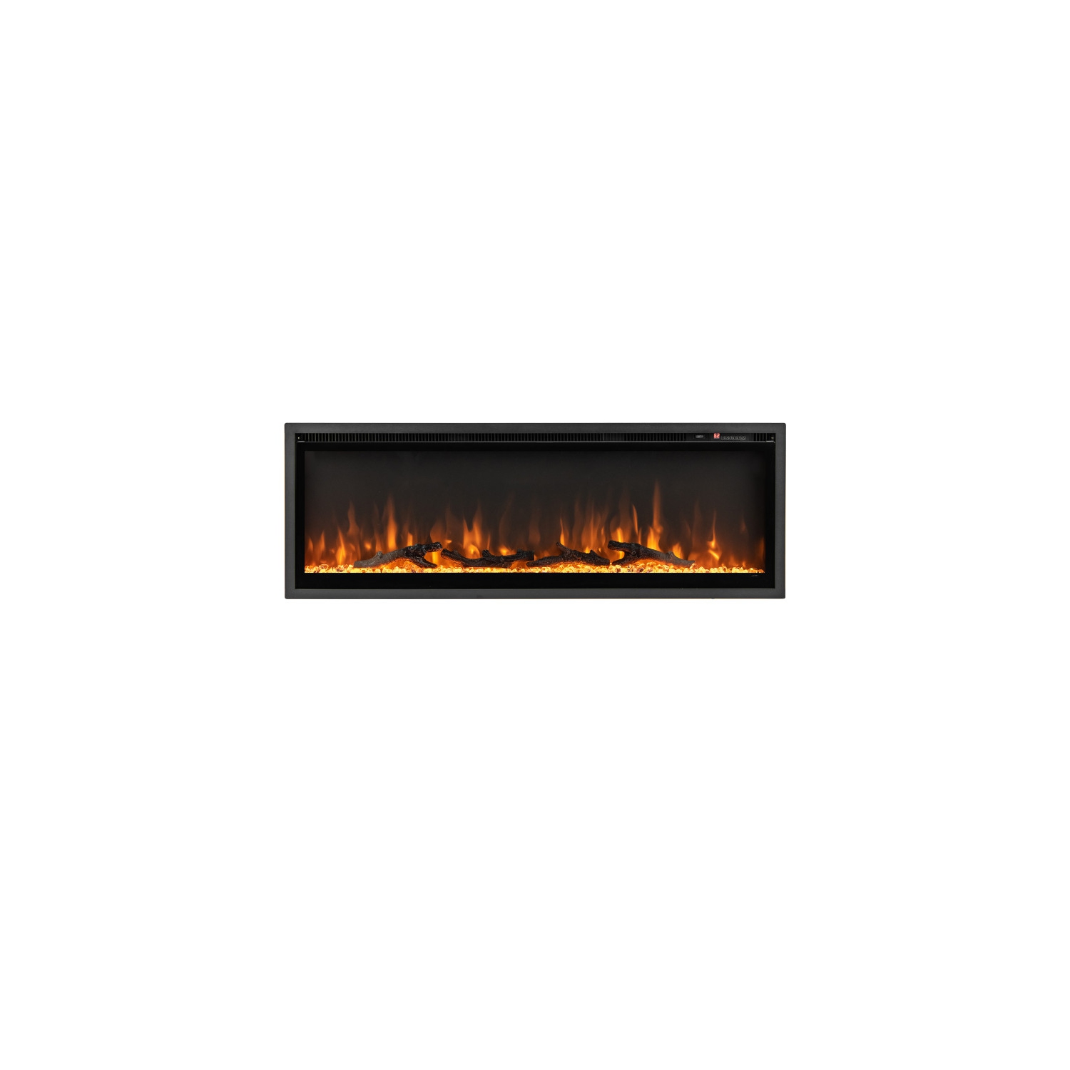 In-Wall Recessed Electric Fireplace with Remote, Adjustable Flame Color and Brightness