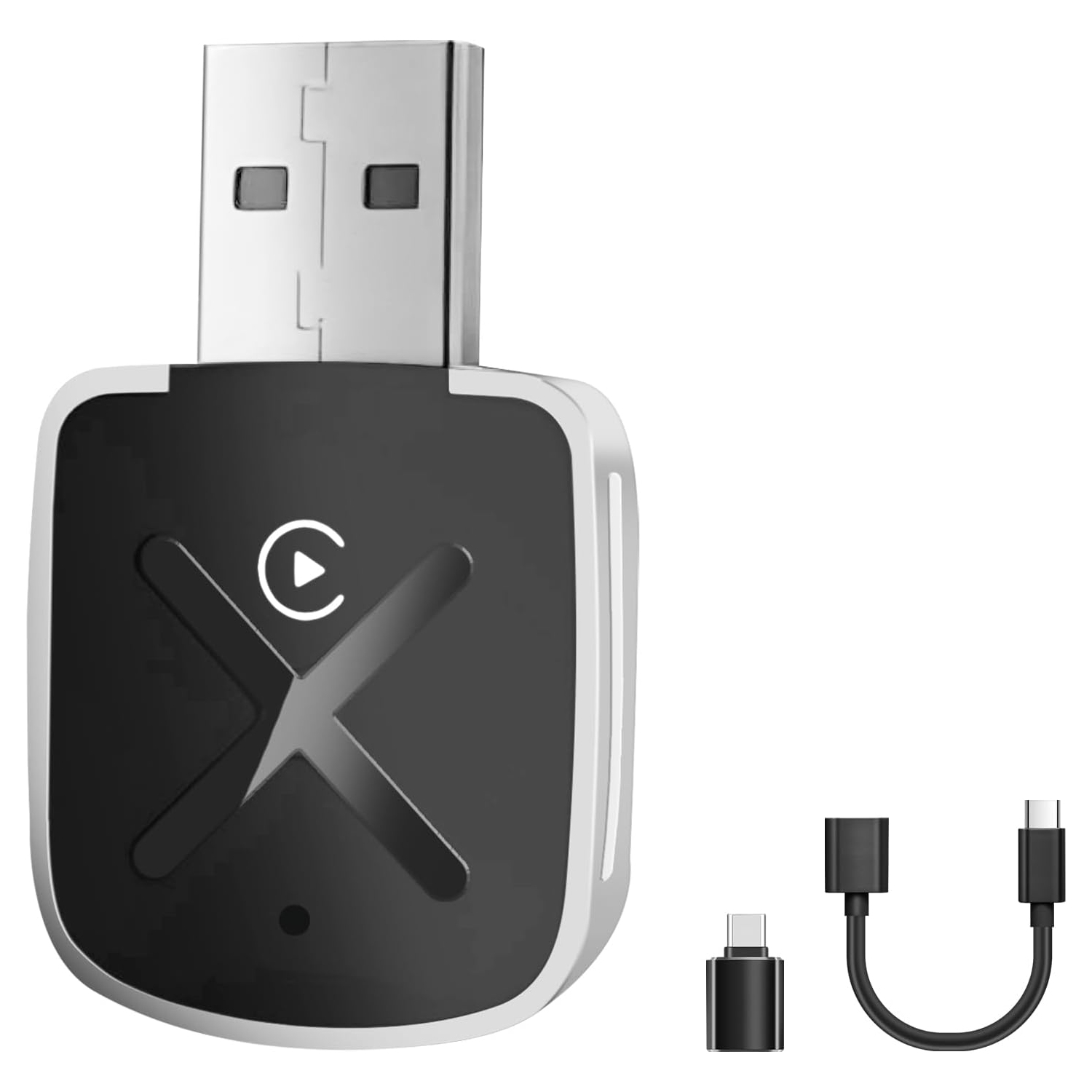 Wireless CarPlay adapter for Apple iPhone, Carplay Wireless Adapter with USB & Type-C Extension Cable