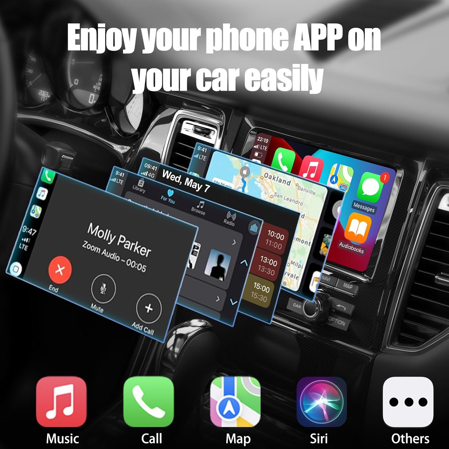 Wireless CarPlay adapter for Apple iPhone, Carplay Wireless Adapter with USB & Type-C Extension Cable