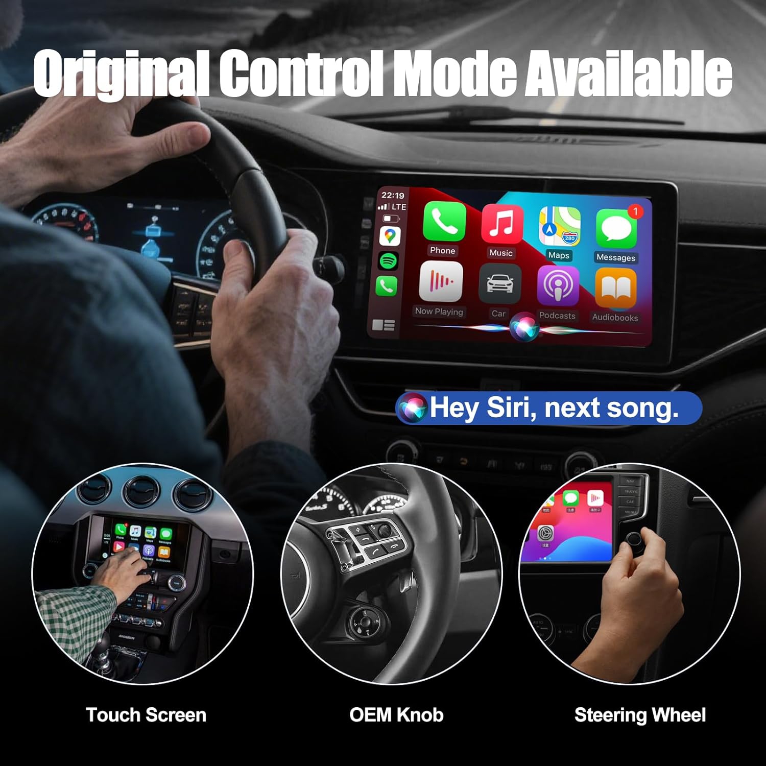 Wireless CarPlay adapter for Apple iPhone, Carplay Wireless Adapter with USB & Type-C Extension Cable