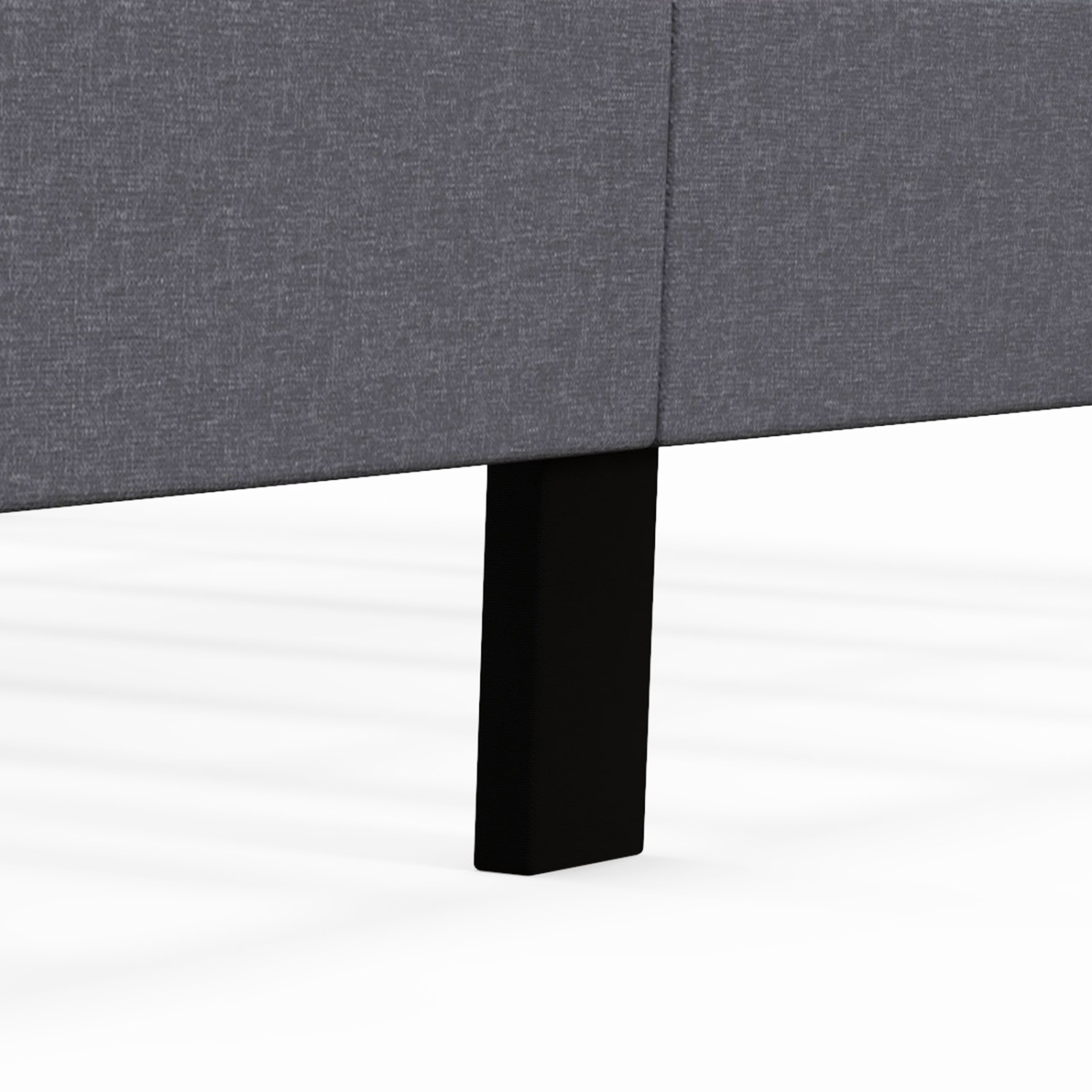 Platform Bed with Upholstered Frame and Button Tufted Wing back Headboard