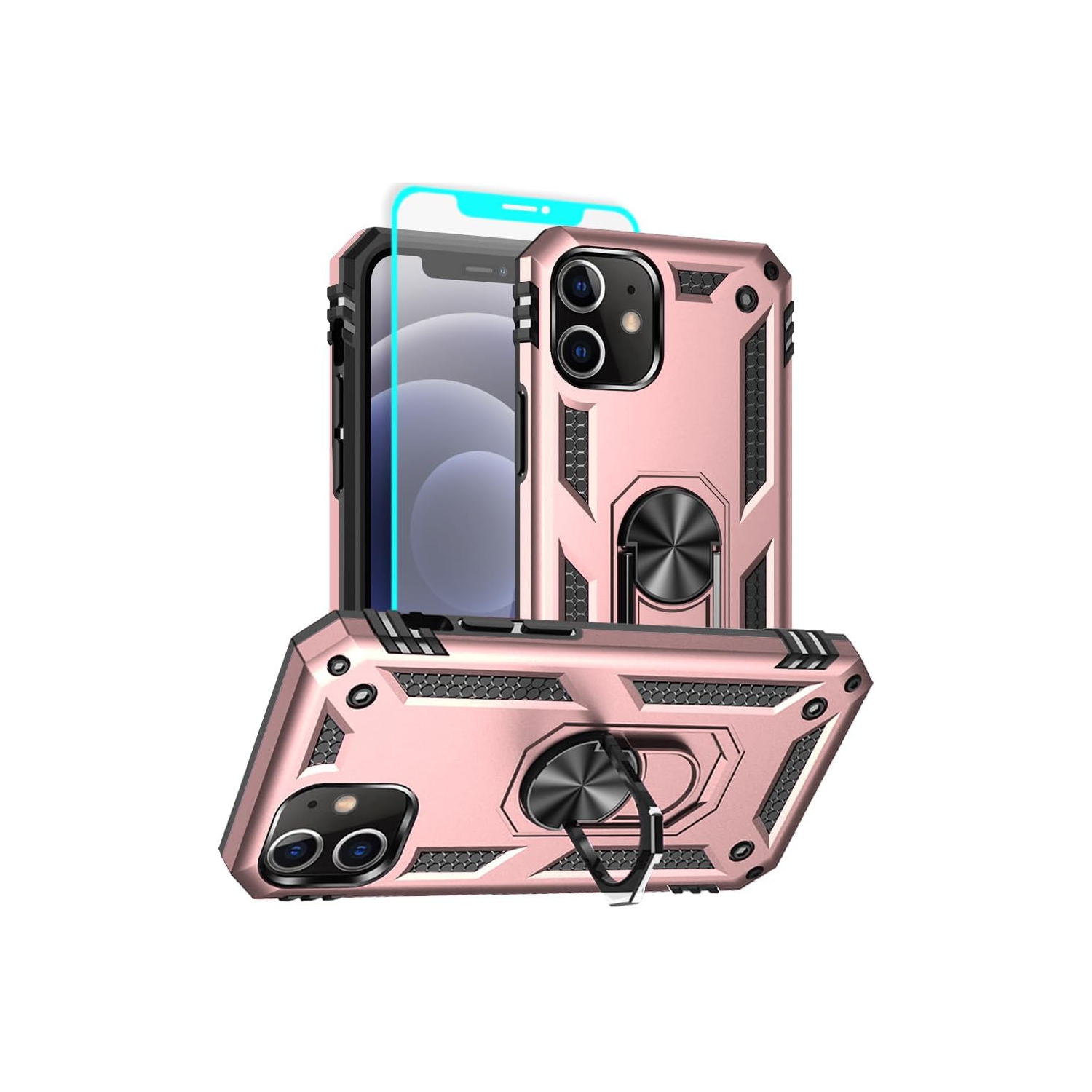 Tasnim pour iPhone 11 Pro, étui pour iPhone 11 Pro avec protecteur d'écran HD, étuis de protection de qualité militaire avec anneau pour iPhone 11 Pro