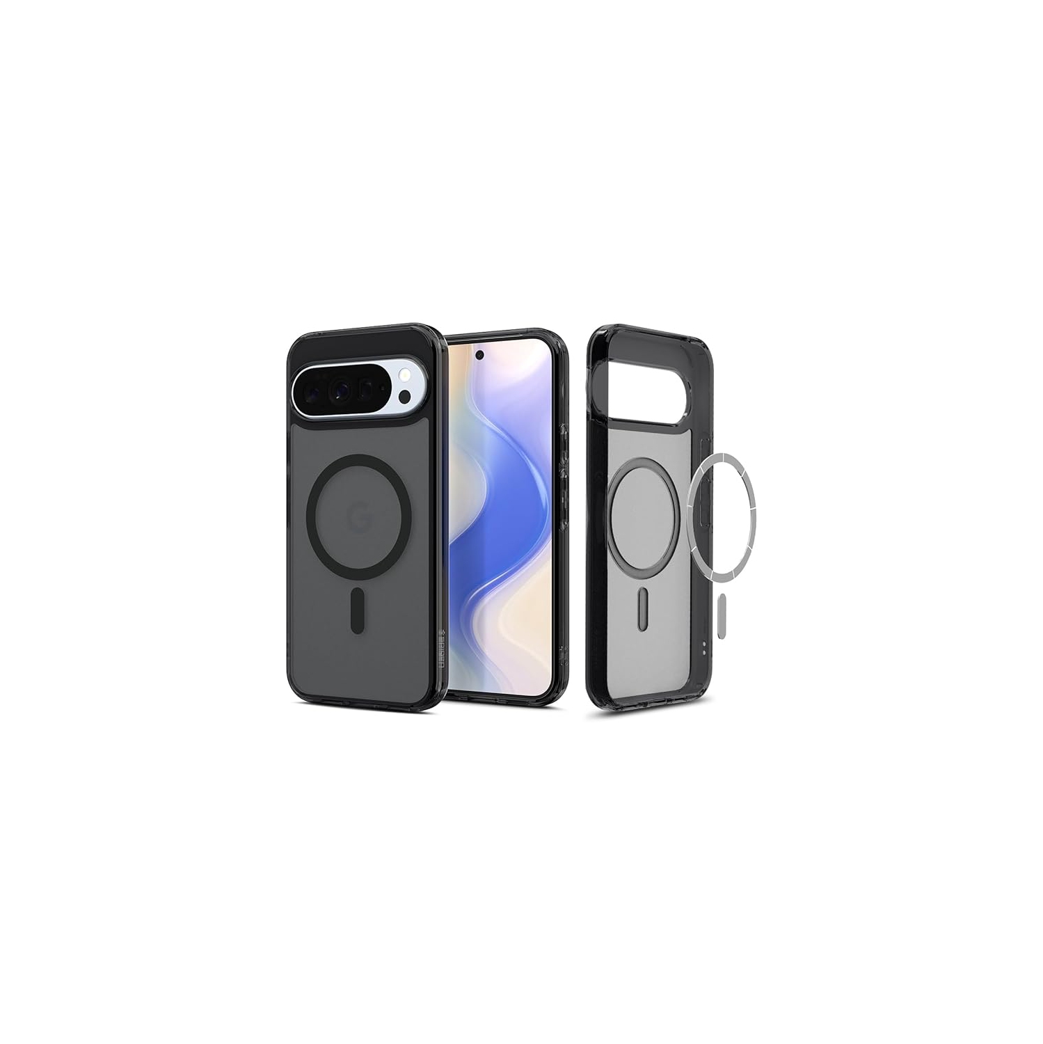 Étui Spigen pour Pixel 10/Pixel 10 Pro, MagFit Ultra Hybrid conçu pour Google Pixel 10/10 Pro - Noir givré