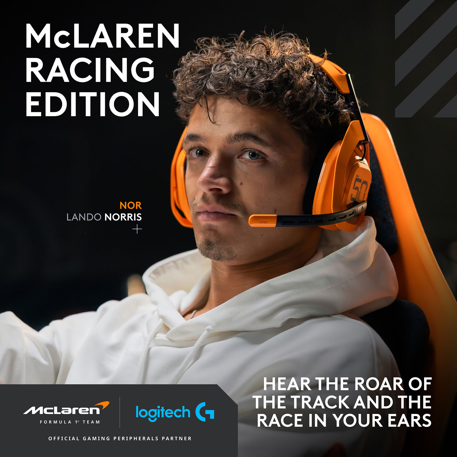 Casque de jeu sans fil A50 X LIGHTSPEED McLaren Edition de Logitech G avec station d'accueil - Orange - Exclusivité Best Buy