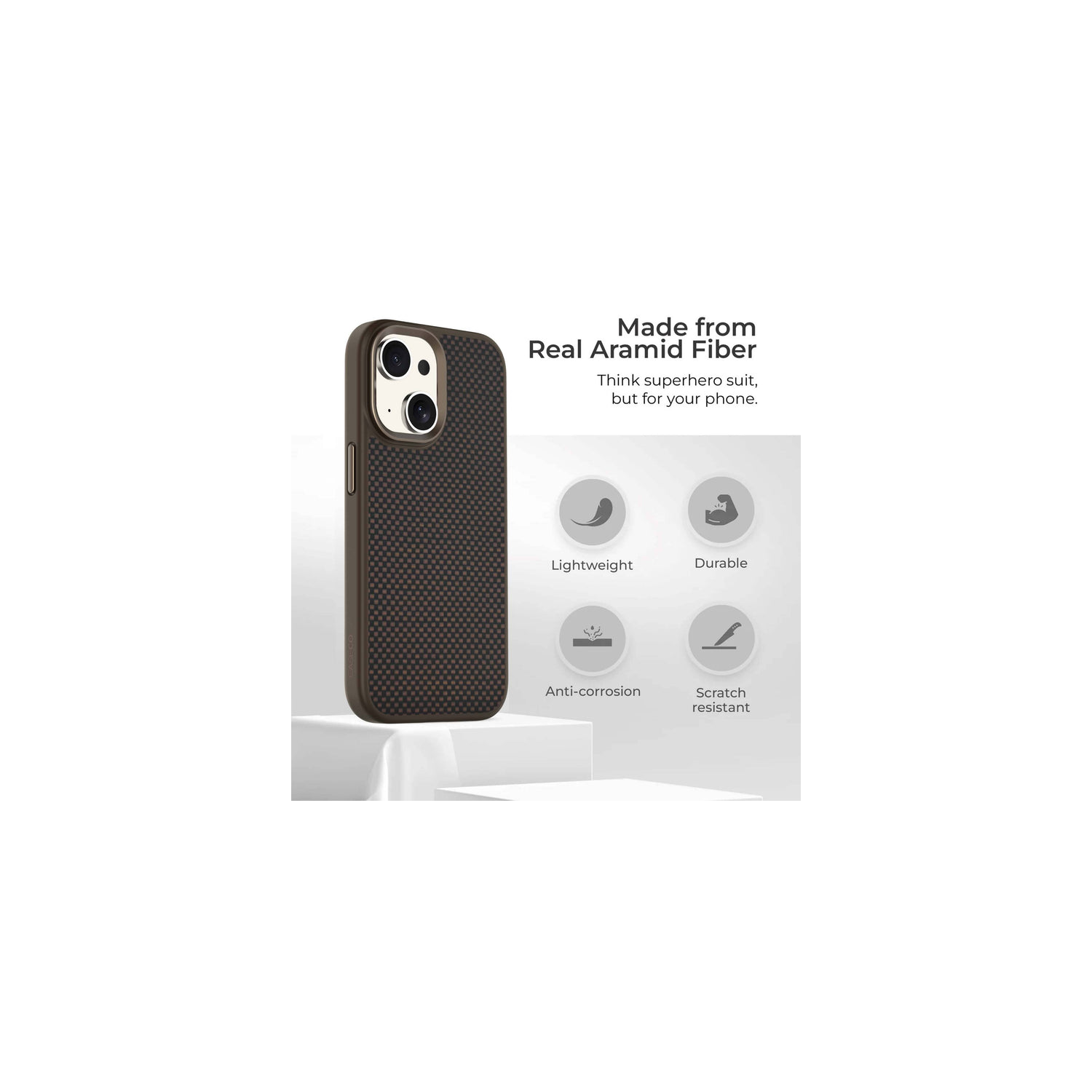 iPhone 15 Aramid Fiber Weave Pattern Case