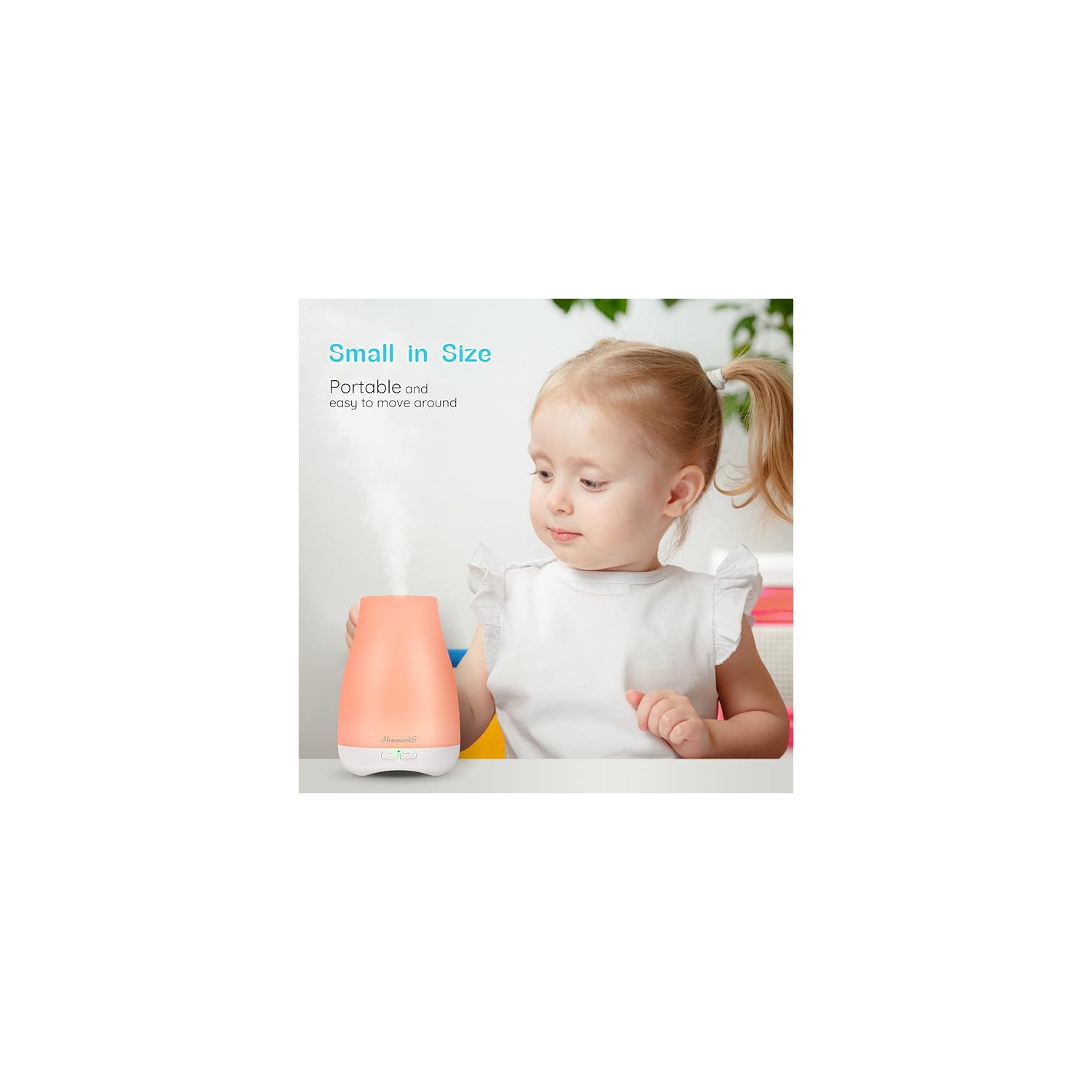 Diffuseurs Homeweeks, diffuseur d'huile essentielle colorée 100 ml avec mode de brume réglable, arôme d'arrêt automatique pour