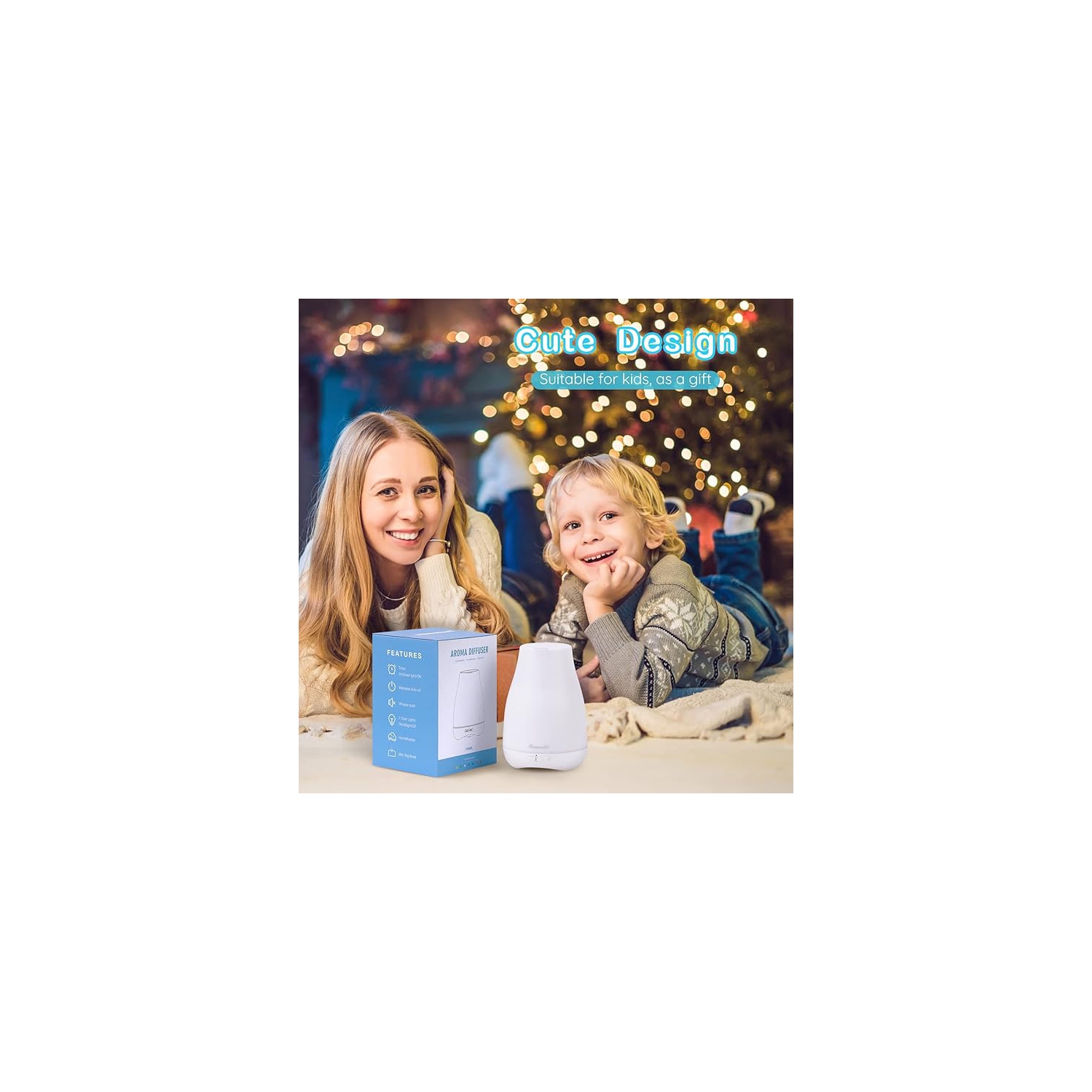 Diffuseurs Homeweeks, diffuseur d'huile essentielle colorée 100 ml avec mode de brume réglable, arôme d'arrêt automatique pour