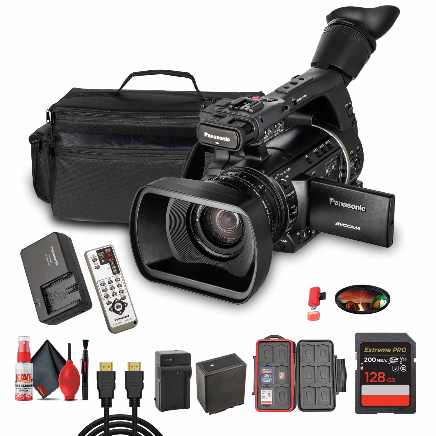 Panasonic AG-AC160 AVCCAM HD Camcorder– Dual SD Card Slots, 1080p
