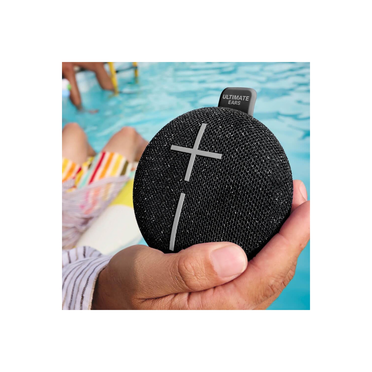 Ultimate Ears MINIROLL Ultra-Portable Waterproof Bluetooth Speaker, Big Bass, IP67 Dustproof, 131 ft Range - Gentle Black (984-002015)