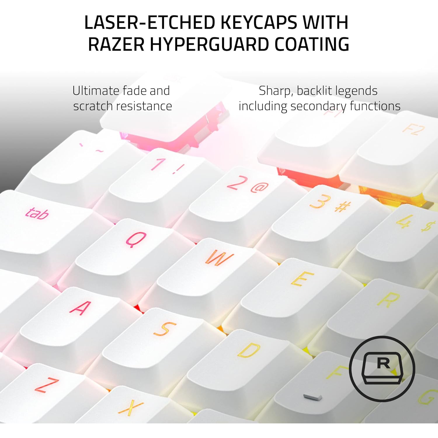 Clavier de jeu sans fil DeathStalker V2 Pro de Razer - Remis à neuf : Commutateurs optiques à profil bas - Violet (blanc)
