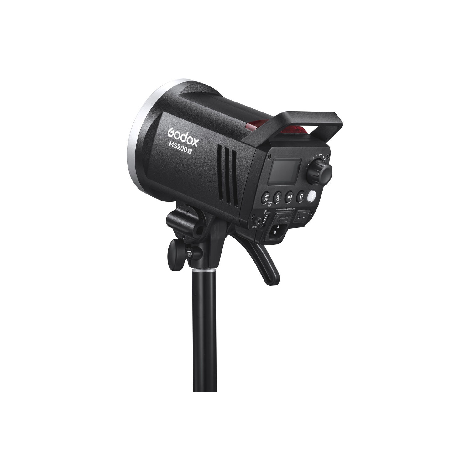 Remis à neuf - 200&nbsp;V Flash stroboscopique 200&nbsp;W GN53 5600K 0,1-1,8S de Godox - Temps de recyclage 2,4G avec lampe à modélisation LED