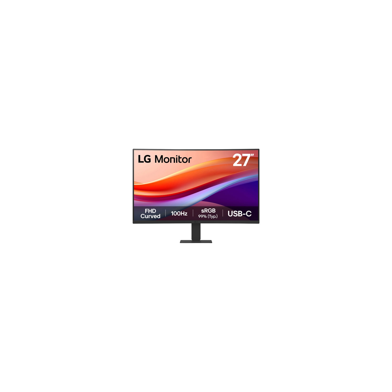 Open Box - LG 27" FHD 100Hz 5ms GTG Curved VA LCD Monitor - Black