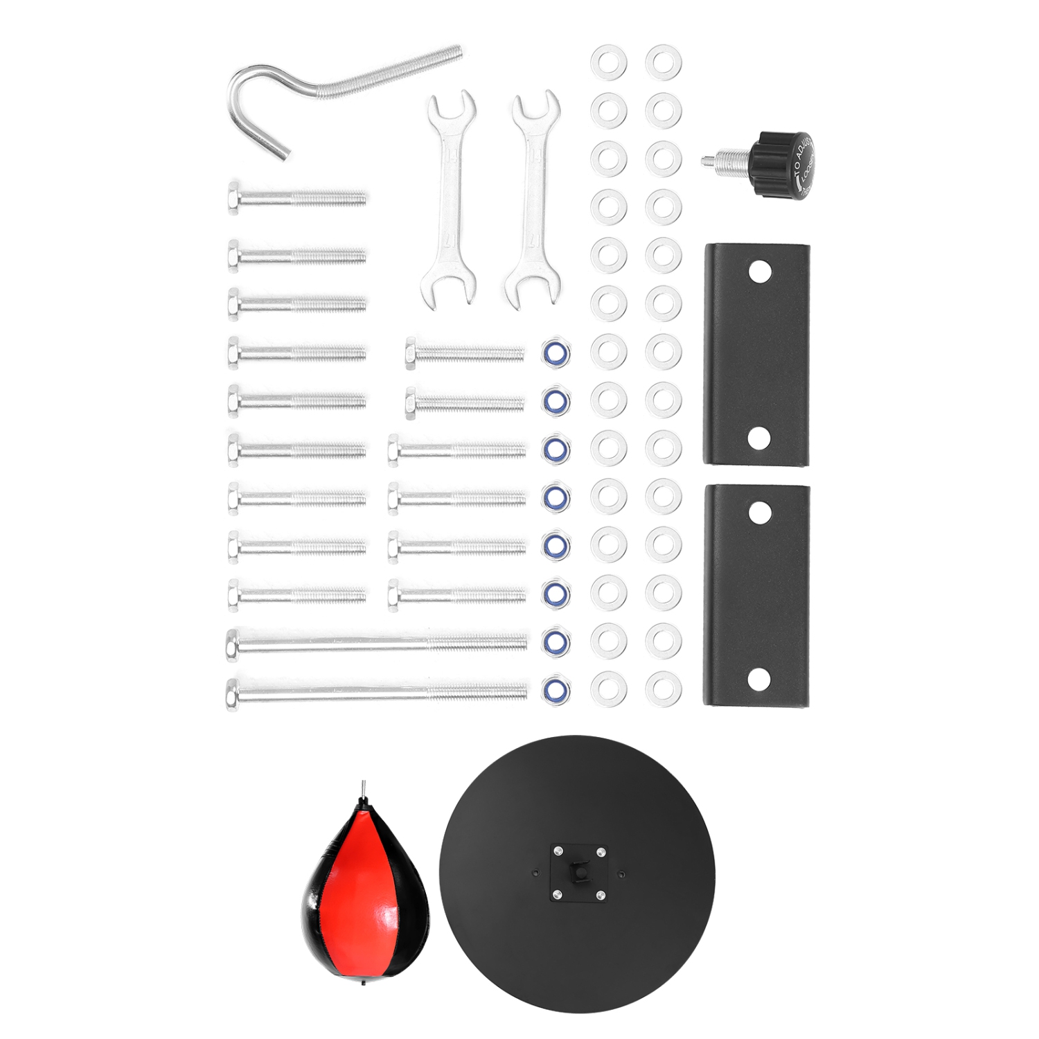 VEVOR 2 in 1 Punching Bag Stand, Steel Heavy Duty Workout Equipment, Adjustable Height Boxing Punching Bag and Speed Bag Stand, Freestanding Sandbag