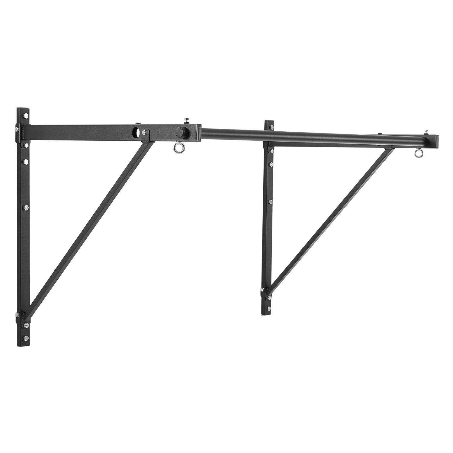 VEVOR 50 in Width Pull Up Bar, Wall Mounted Pull Ups, Adjustable Depth 22" or 30" from Wall, Steel Upper Body Workout Bars, 440 lbs Weight Capacity