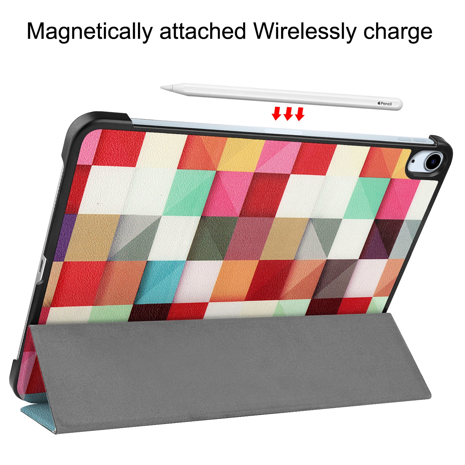 For iPad Air 11 (M2/M3) Tablet Case with Trifold Stand, 11-inch Apple Tablet Case - Cube Style