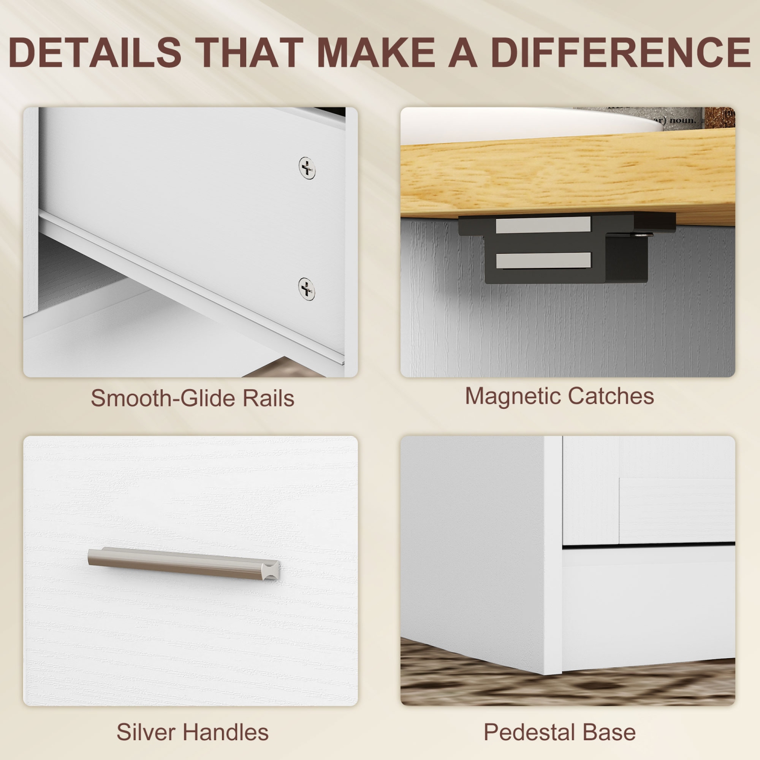 HOMCOM – Îlot de cuisine moderne avec espace pour s'asseoir, 2 armoires de rangement, 3 tiroirs et 2 tablettes réglables pour salle à manger, blanc