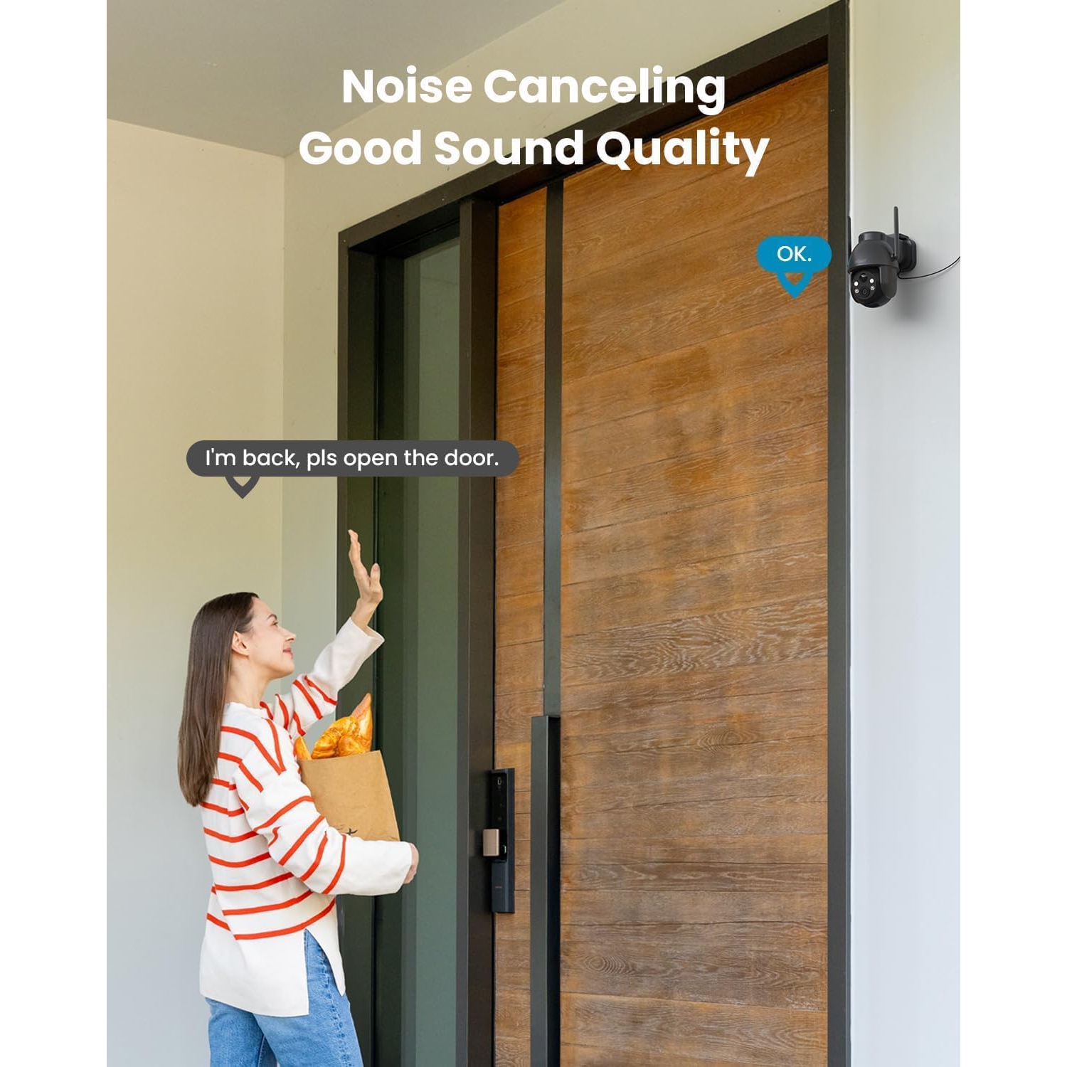 Caméras de sécurité sans fil extérieures, système de caméras Wi-Fi 360° PTZ 2,4 G pour surveillance extérieure à domicile, caméra solaire et à