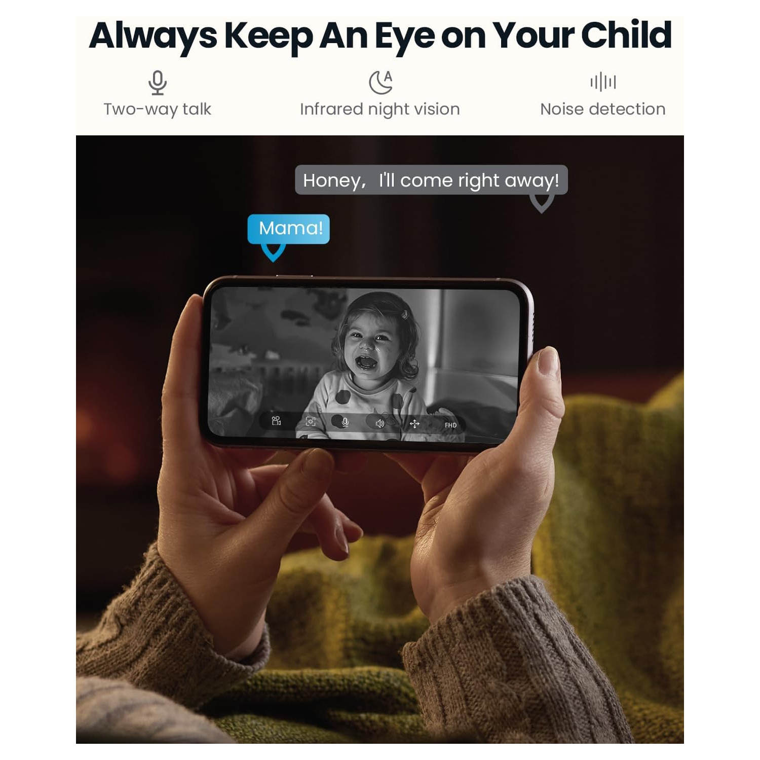 ieGeek 2K Indoor Security Camera, 5G/2.4G WiFi Pet Cameras for Home Security, 360° Dog Cam w/Auto Tracking, Smart Motion Detection, Phone App, Baby